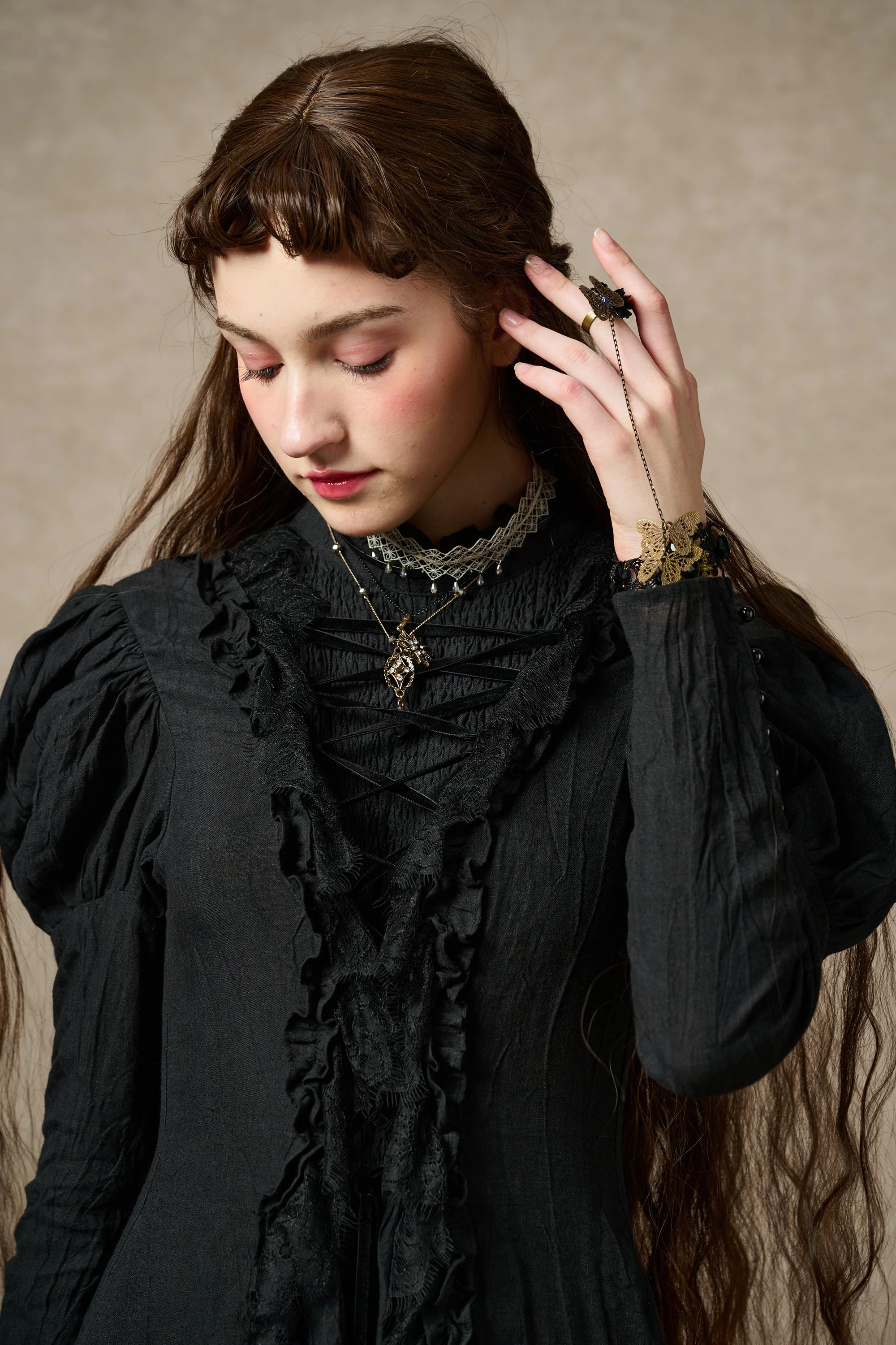 Elizabeth 15 | Victorian Linen Dress - Image 19