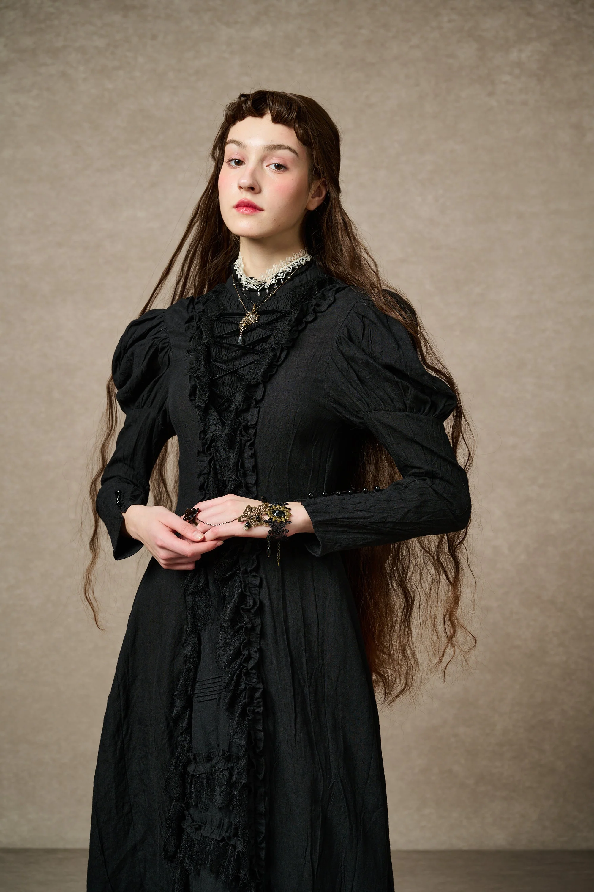 Elizabeth 15 | Victorian Linen Dress - Image 25