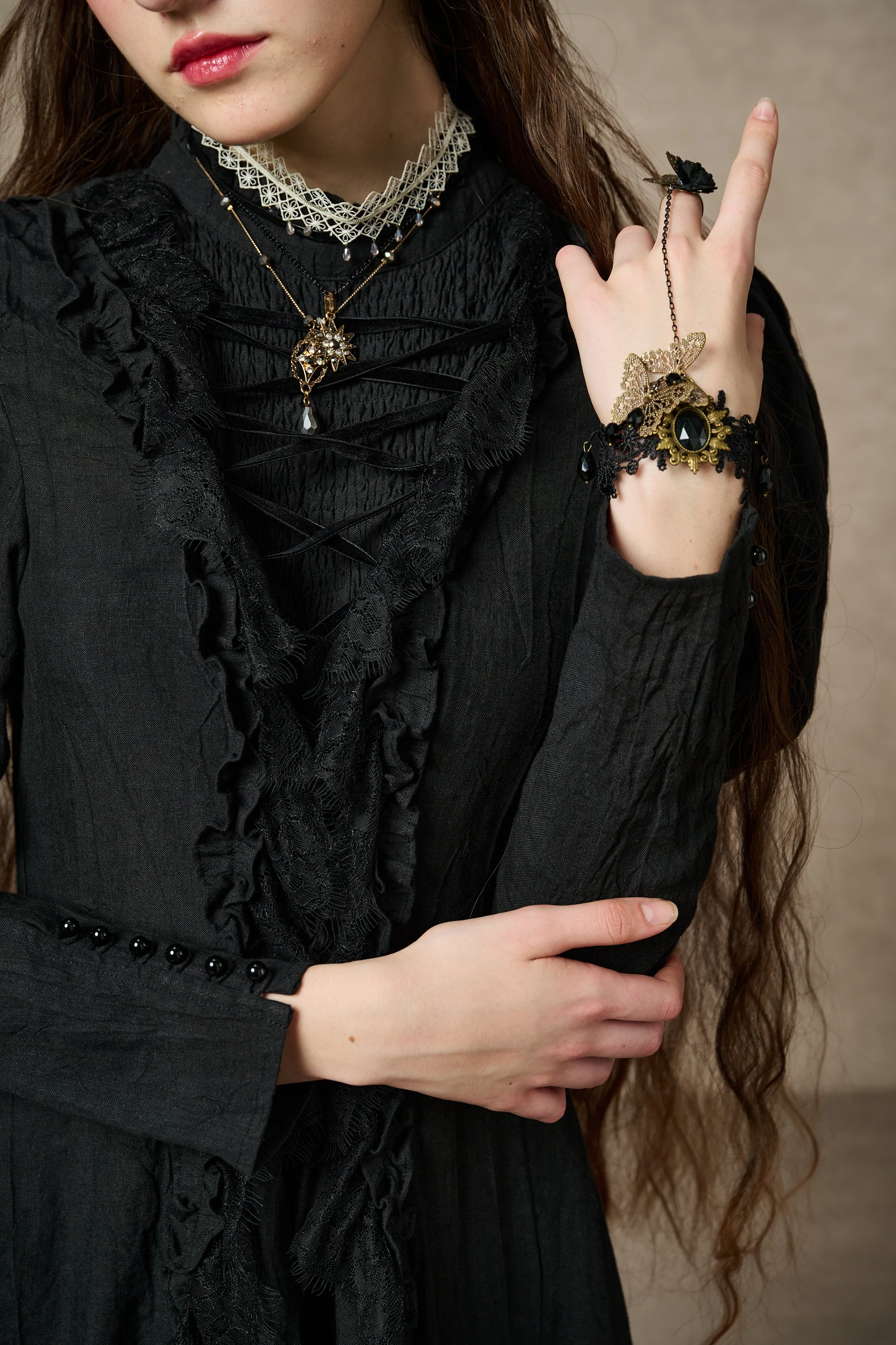 Elizabeth 15 | Victorian Linen Dress - Image 26