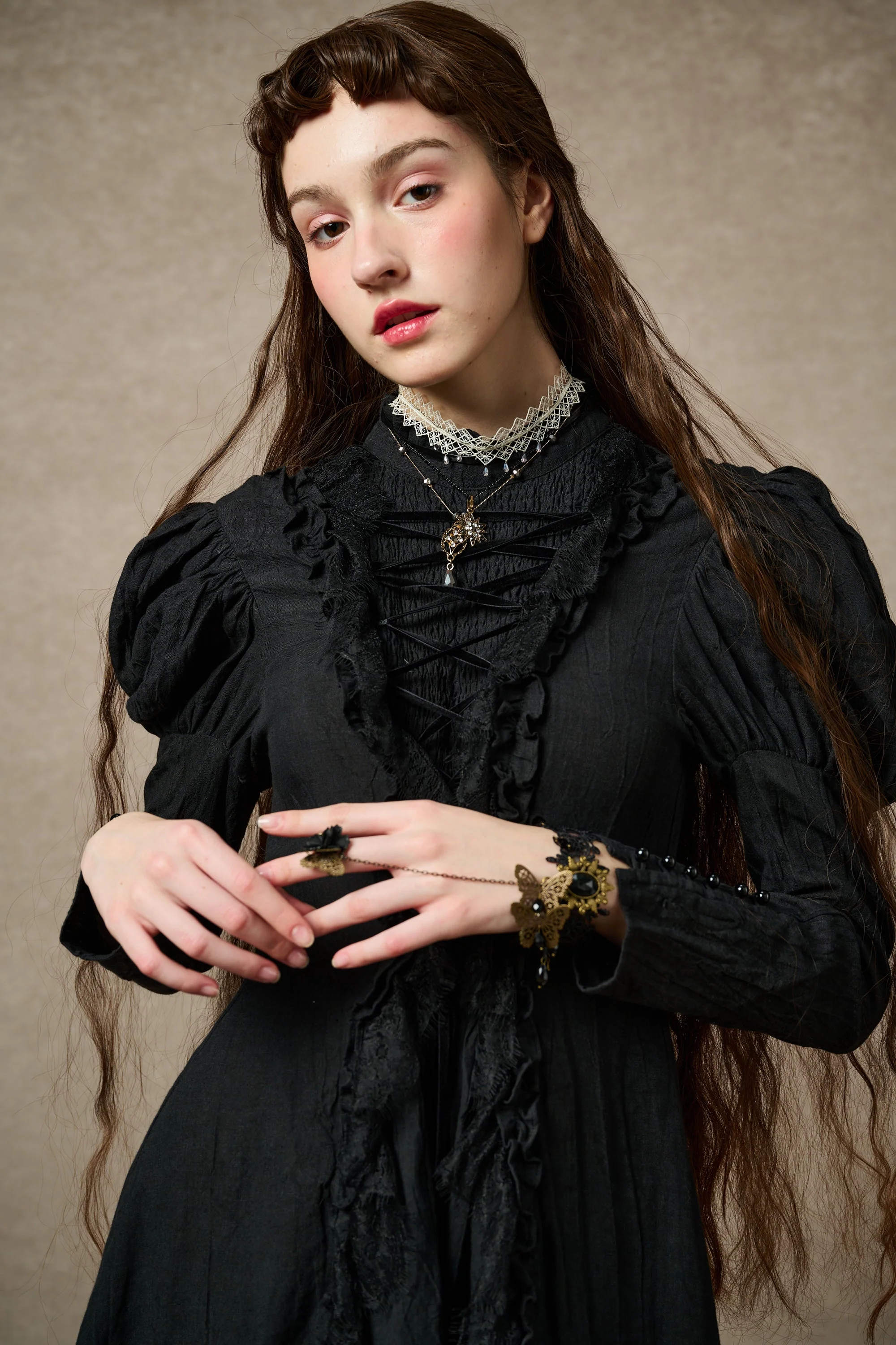Elizabeth 15 | Victorian Linen Dress - Image 27