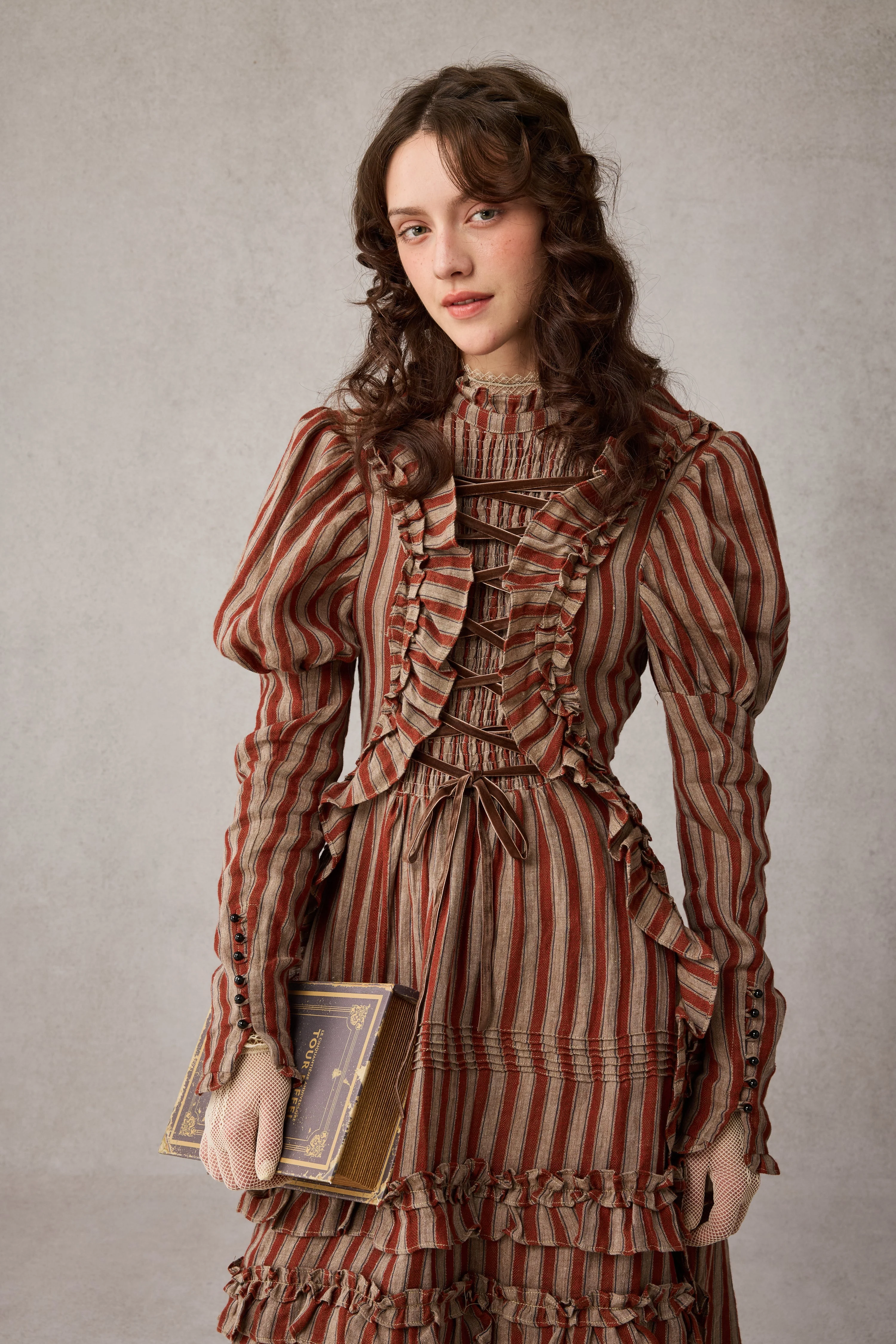 Elizabeth 15 | Victorian Linen Dress - Image 28