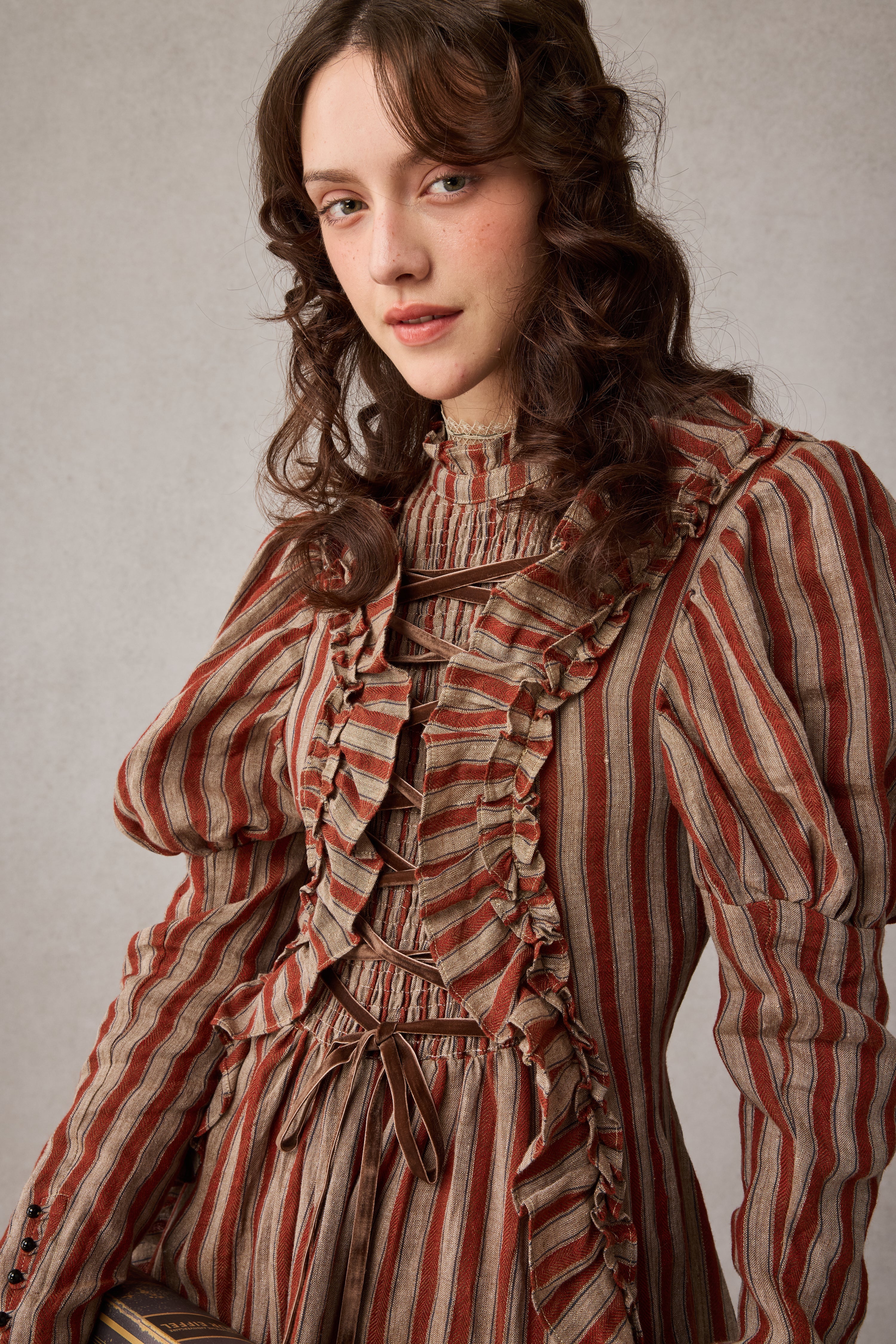 Elizabeth 15 | Victorian Linen Dress - Image 29