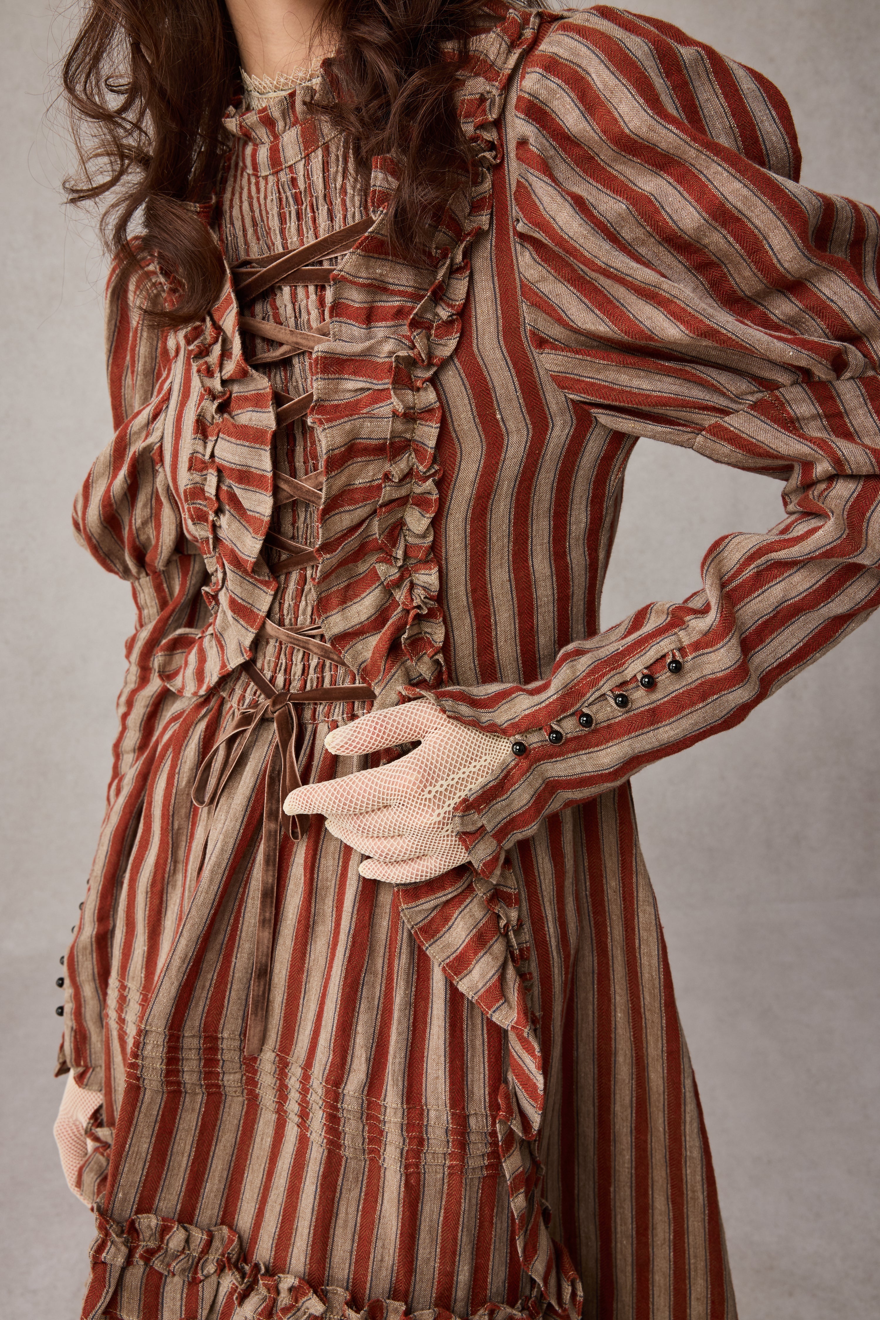 Elizabeth 15 | Victorian Linen Dress - Image 30
