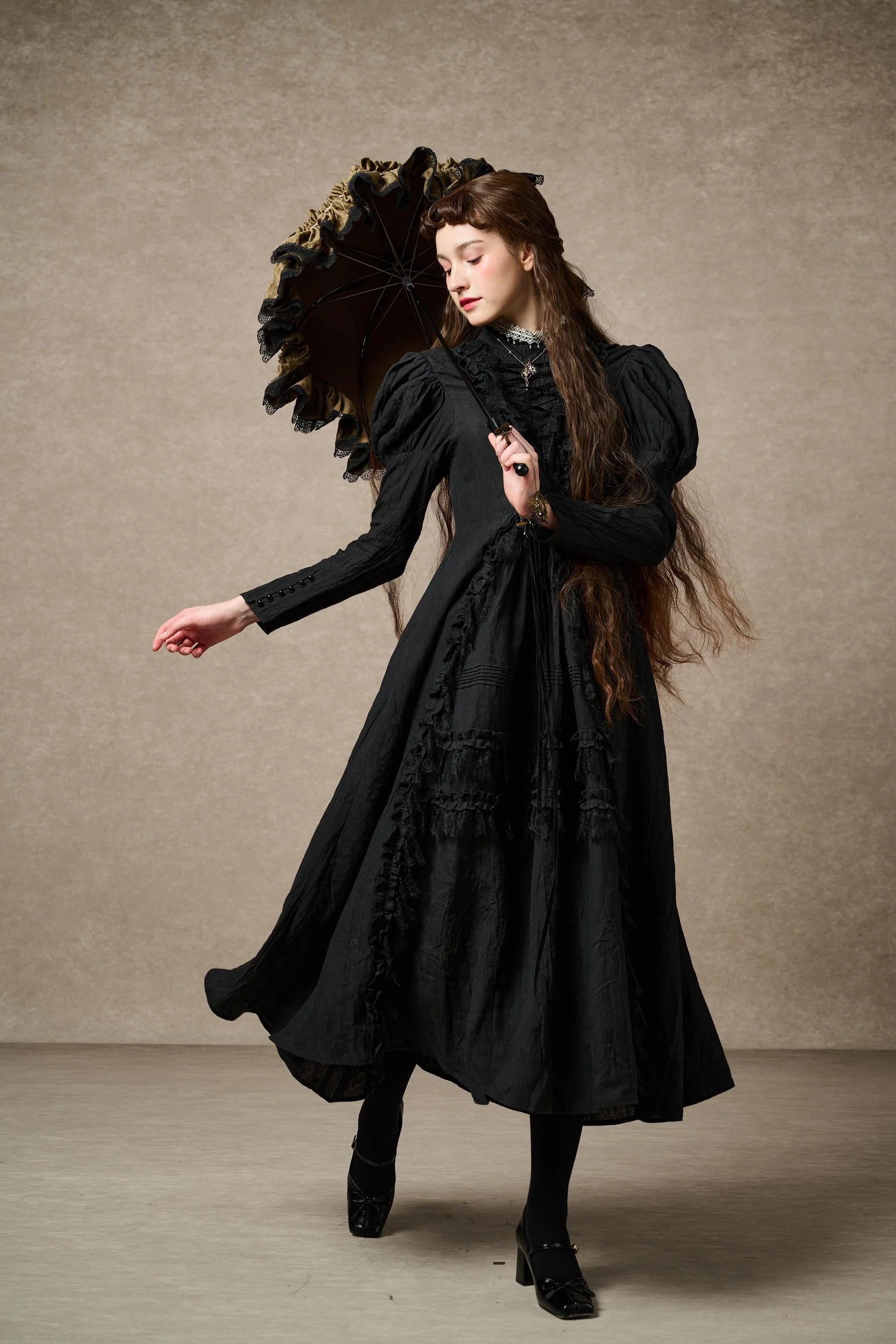 Elizabeth 15 | Victorian Linen Dress - Image 8