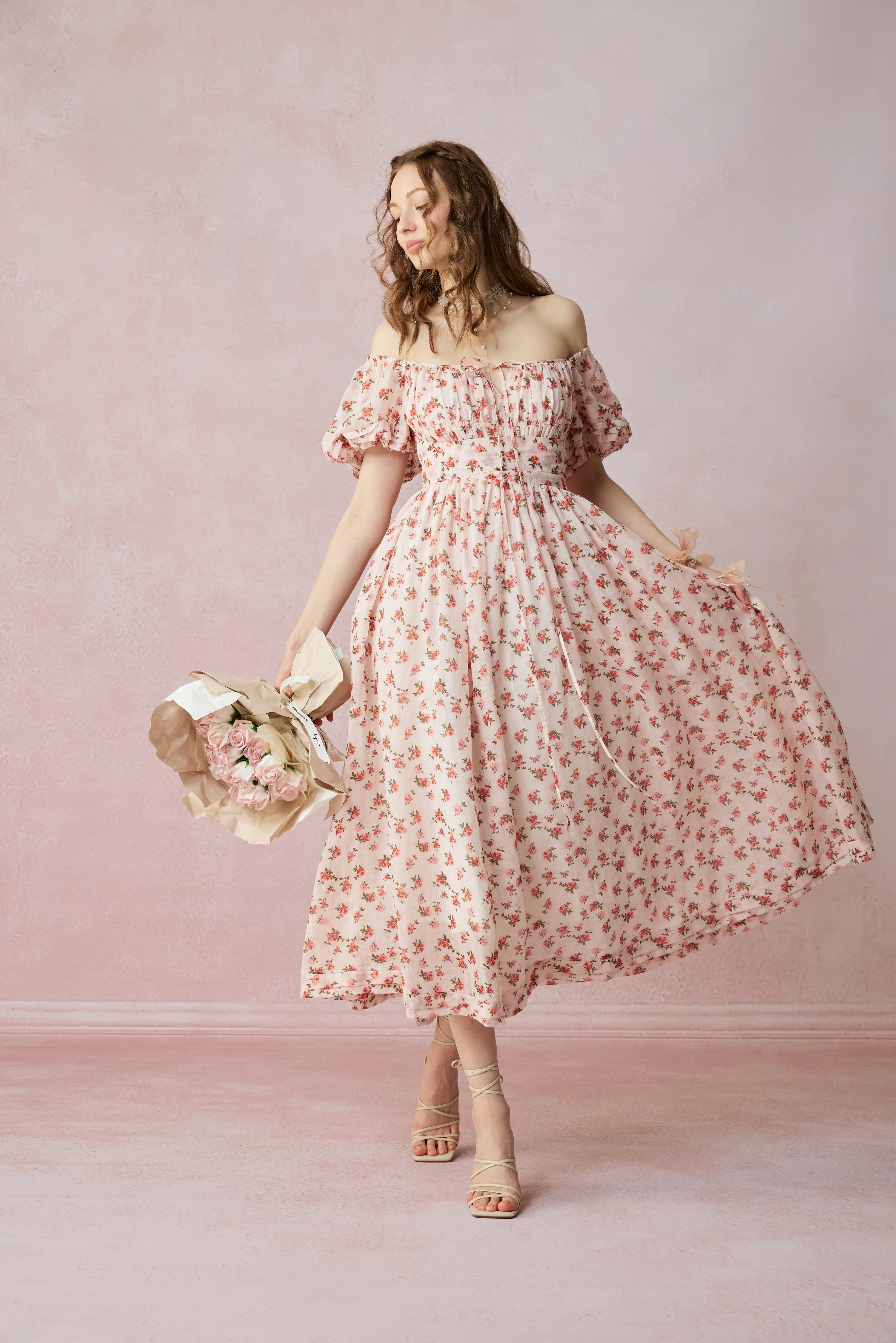 Alice 19 | Floral linen dress - Image 35