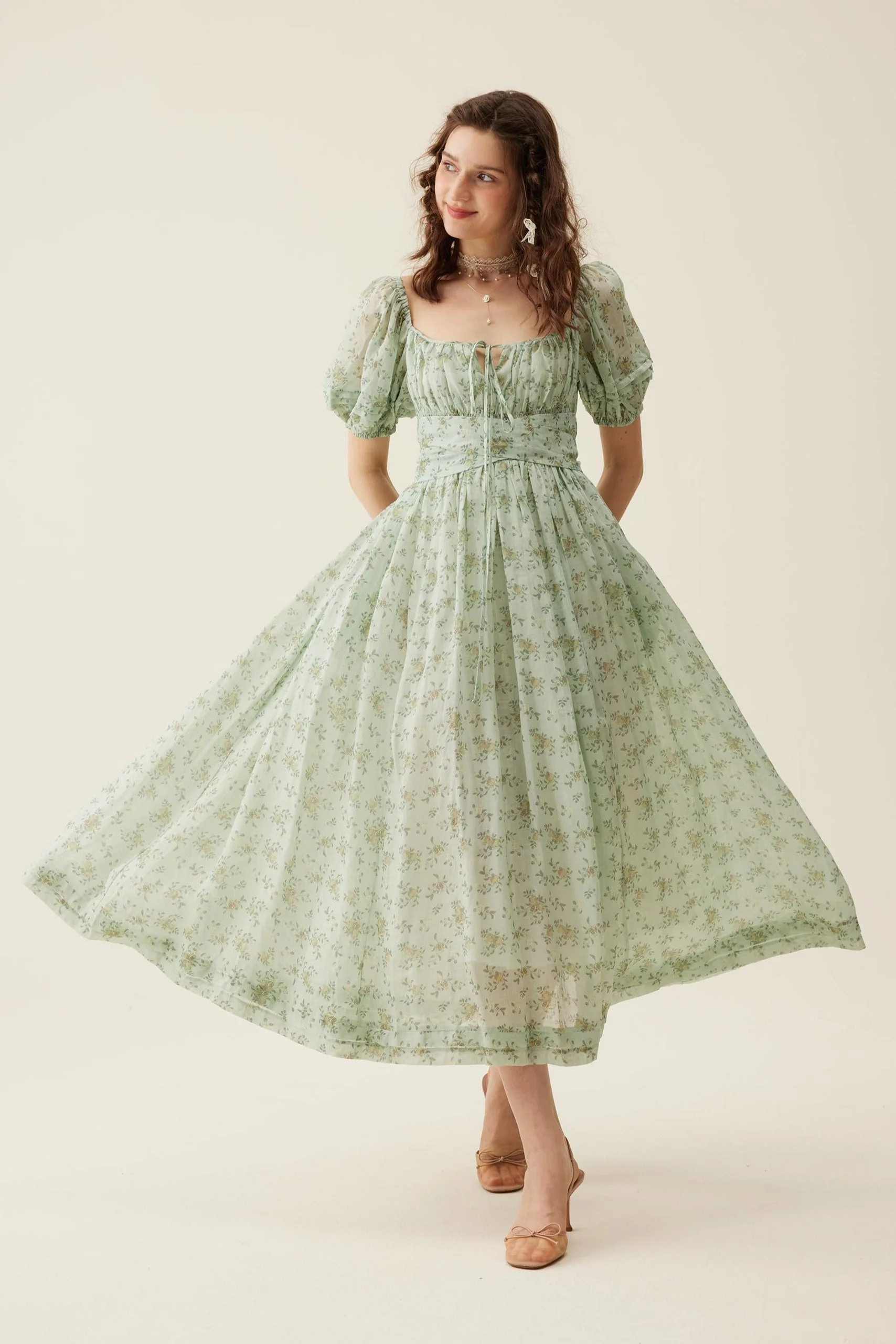 Alice 19 | Floral linen dress - Image 12