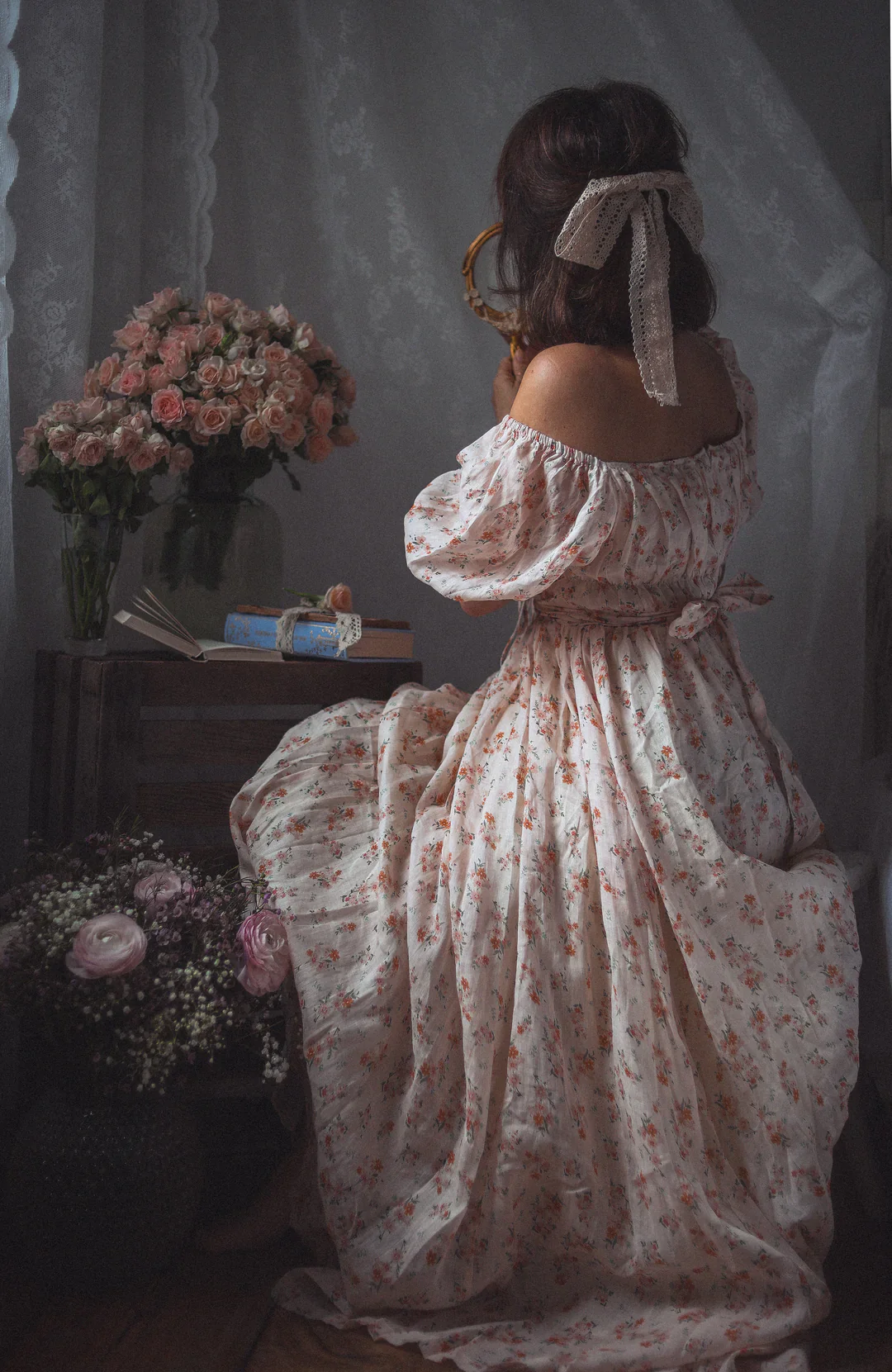 Alice 19 | Floral linen dress - Image 32