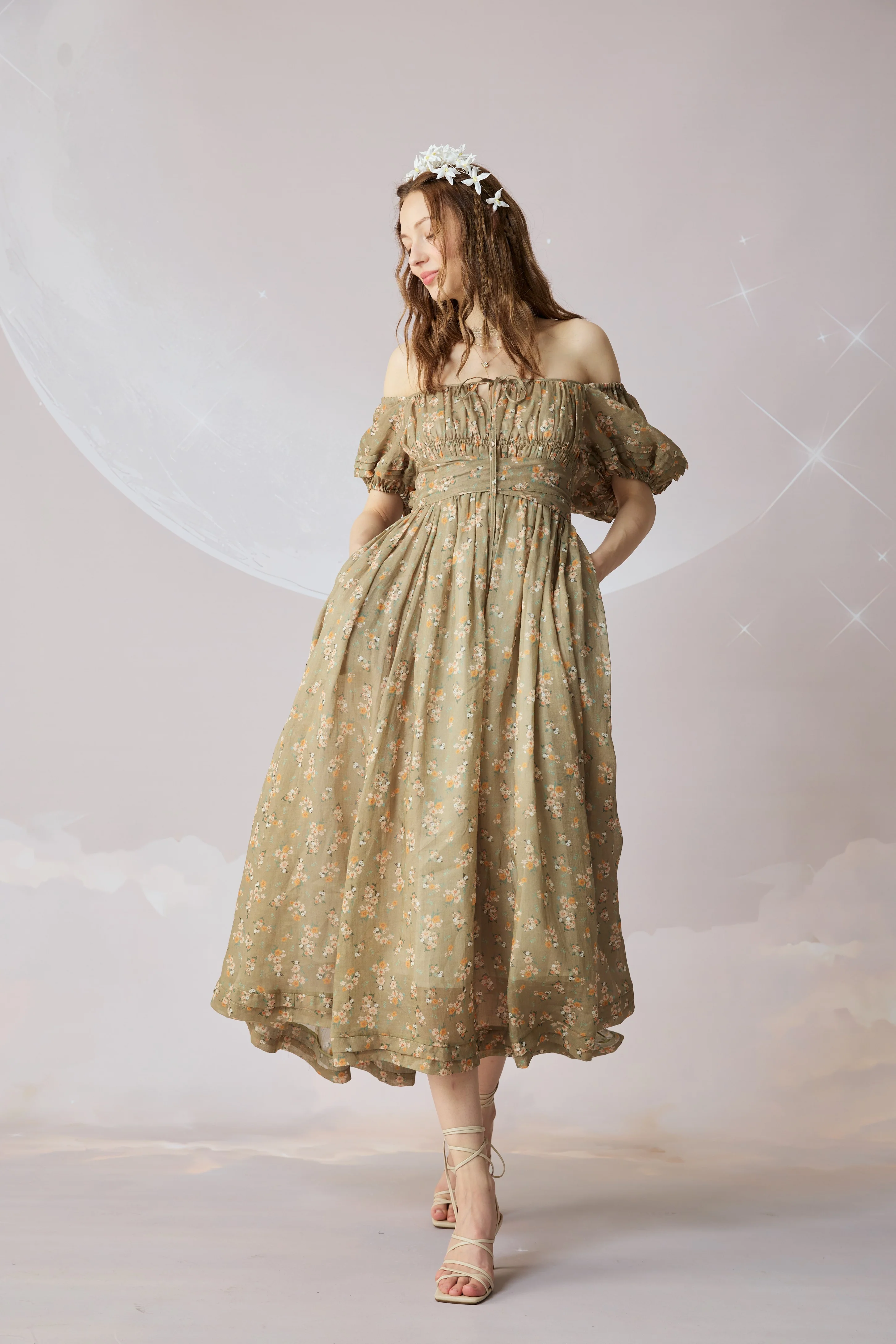 Alice 19 | Floral linen dress - Image 39