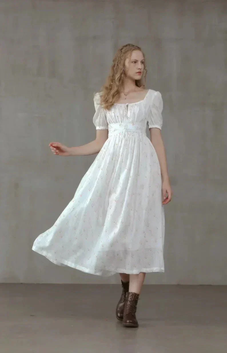 Alice 19 | Floral linen dress - Image 36