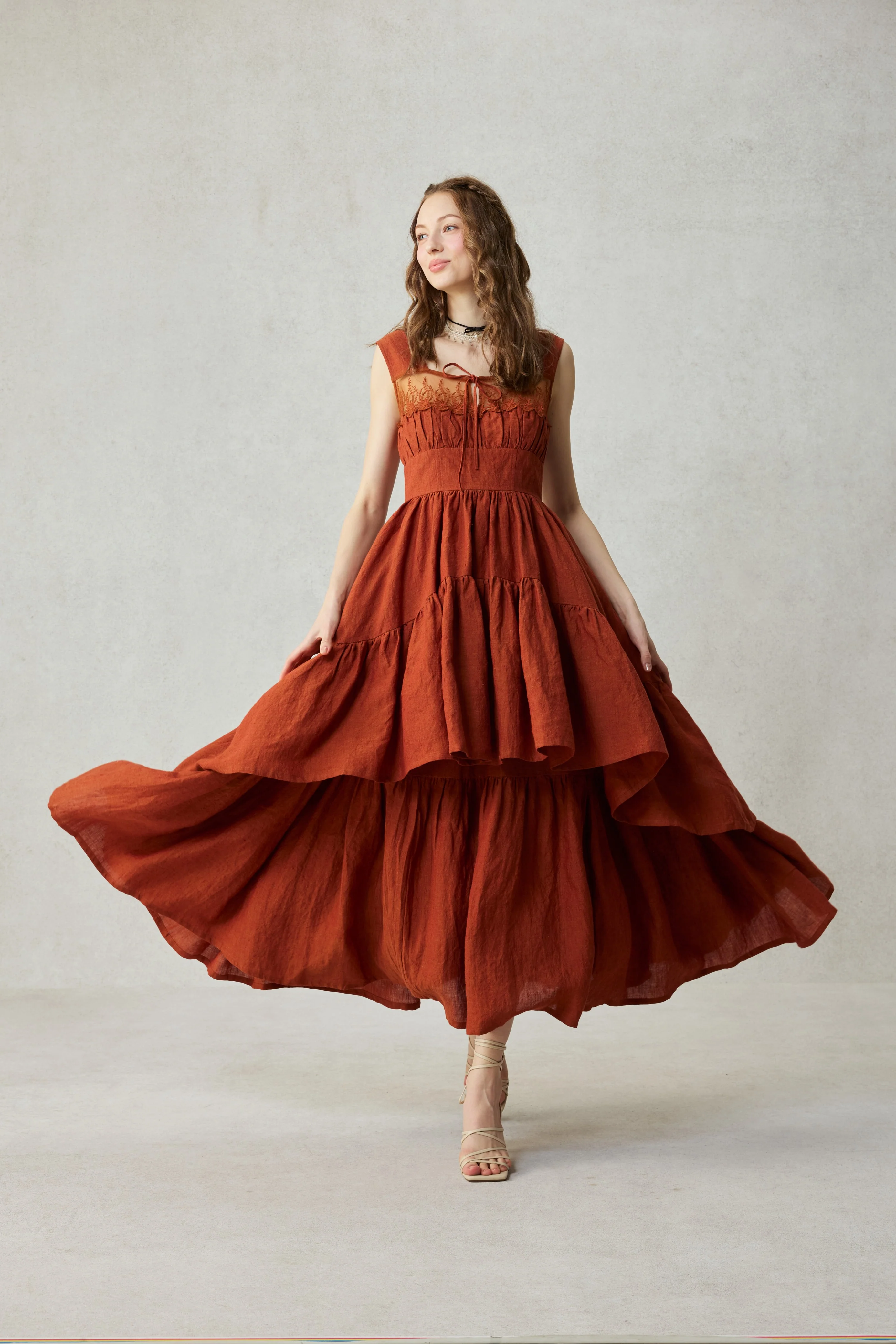 Amélia 29 |Victorian linen dress & skirt （2 pieces) - Image 5