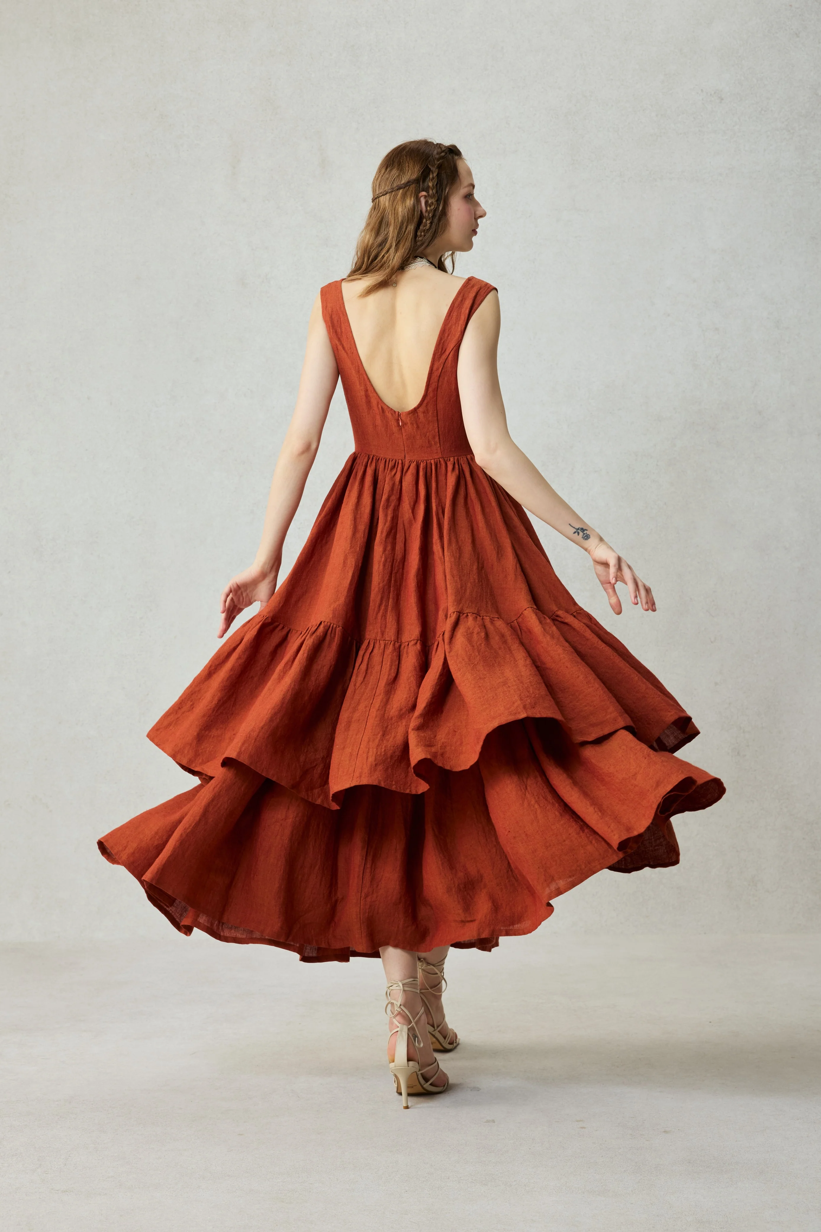 Amélia 29 |Victorian linen dress & skirt （2 pieces) - Image 6