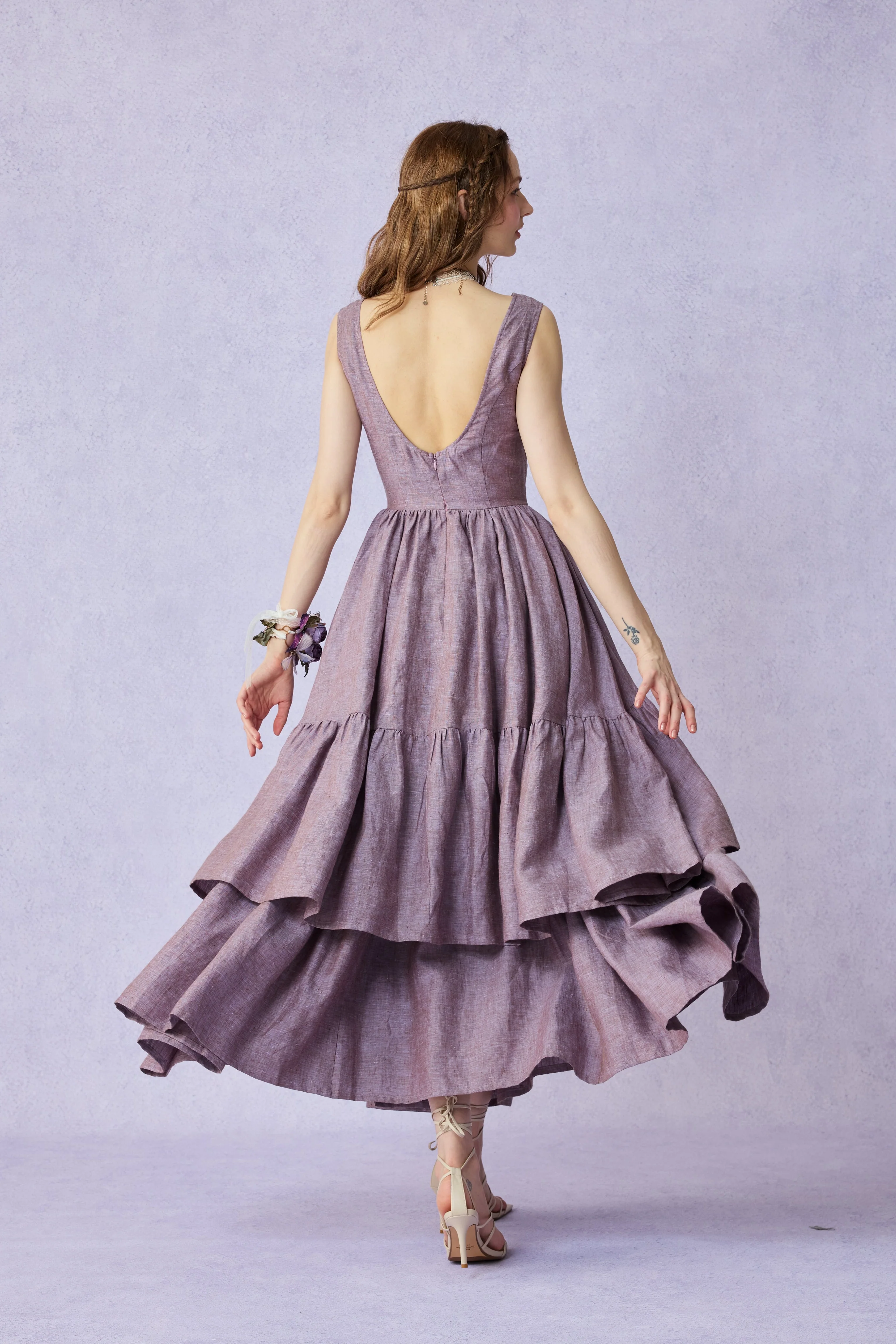 Amélia 29 |Victorian linen dress & skirt （2 pieces) - Image 12