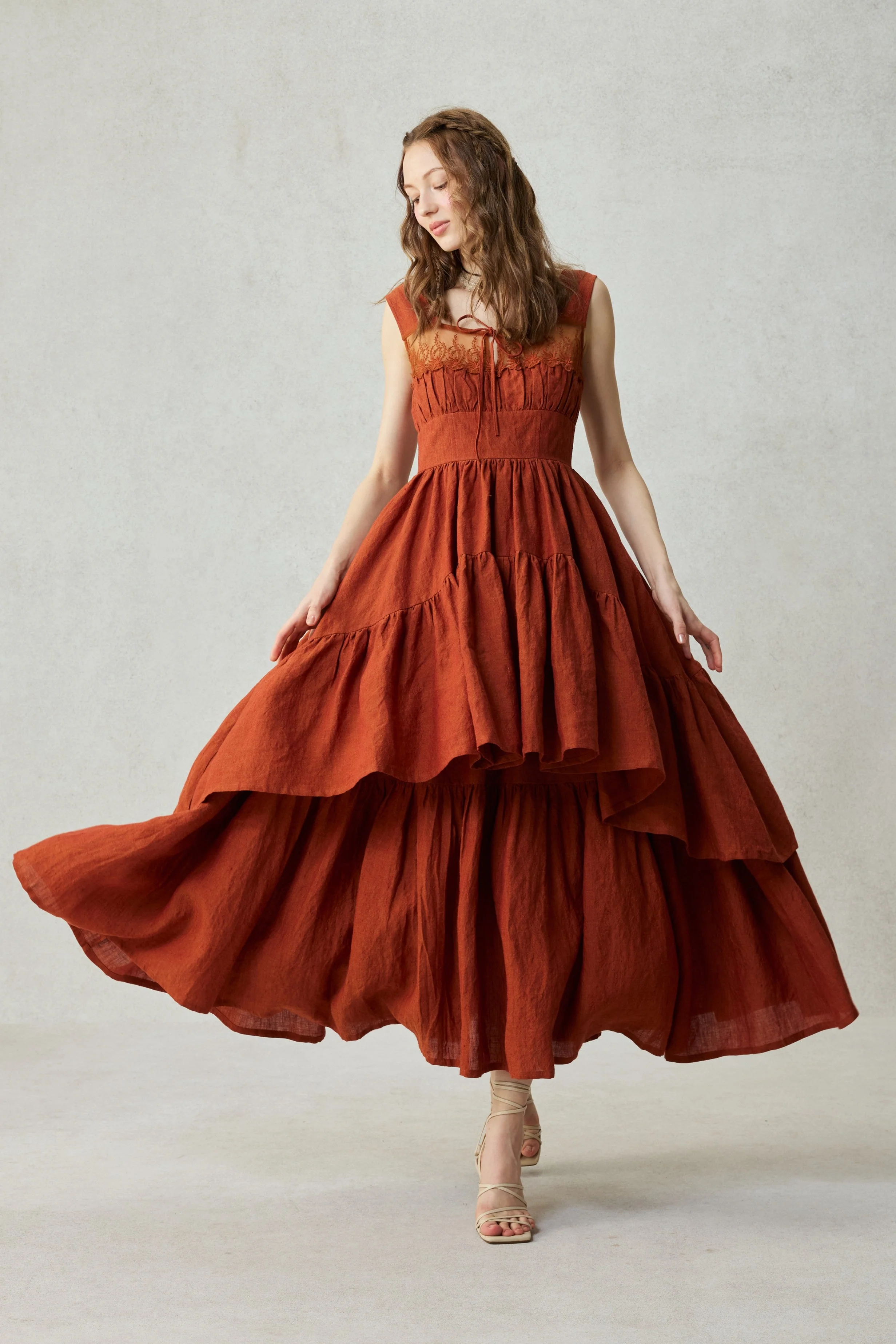 Amélia 29 |Victorian linen dress & skirt （2 pieces) - Image 8