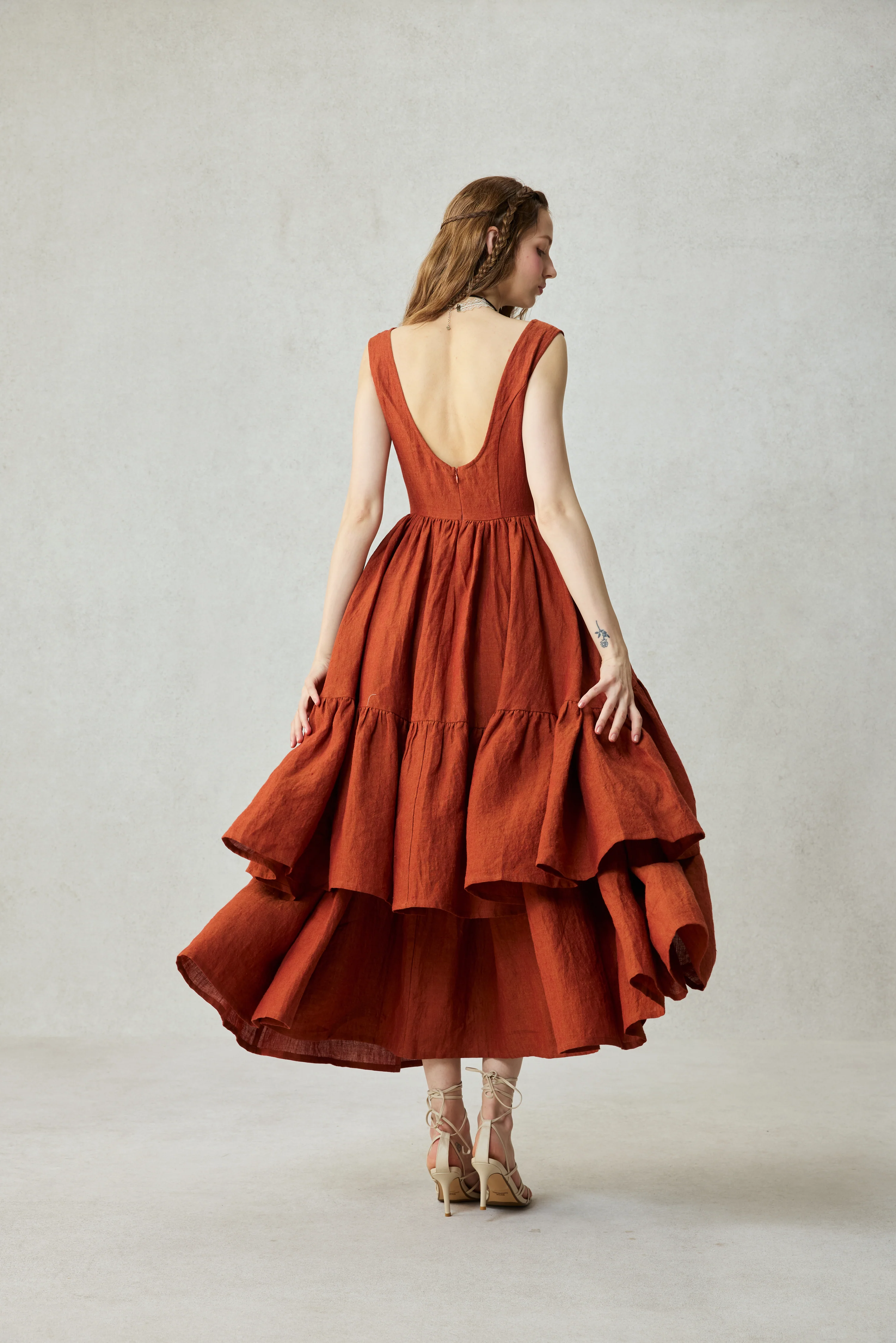 Amélia 29 |Victorian linen dress & skirt （2 pieces) - Image 10