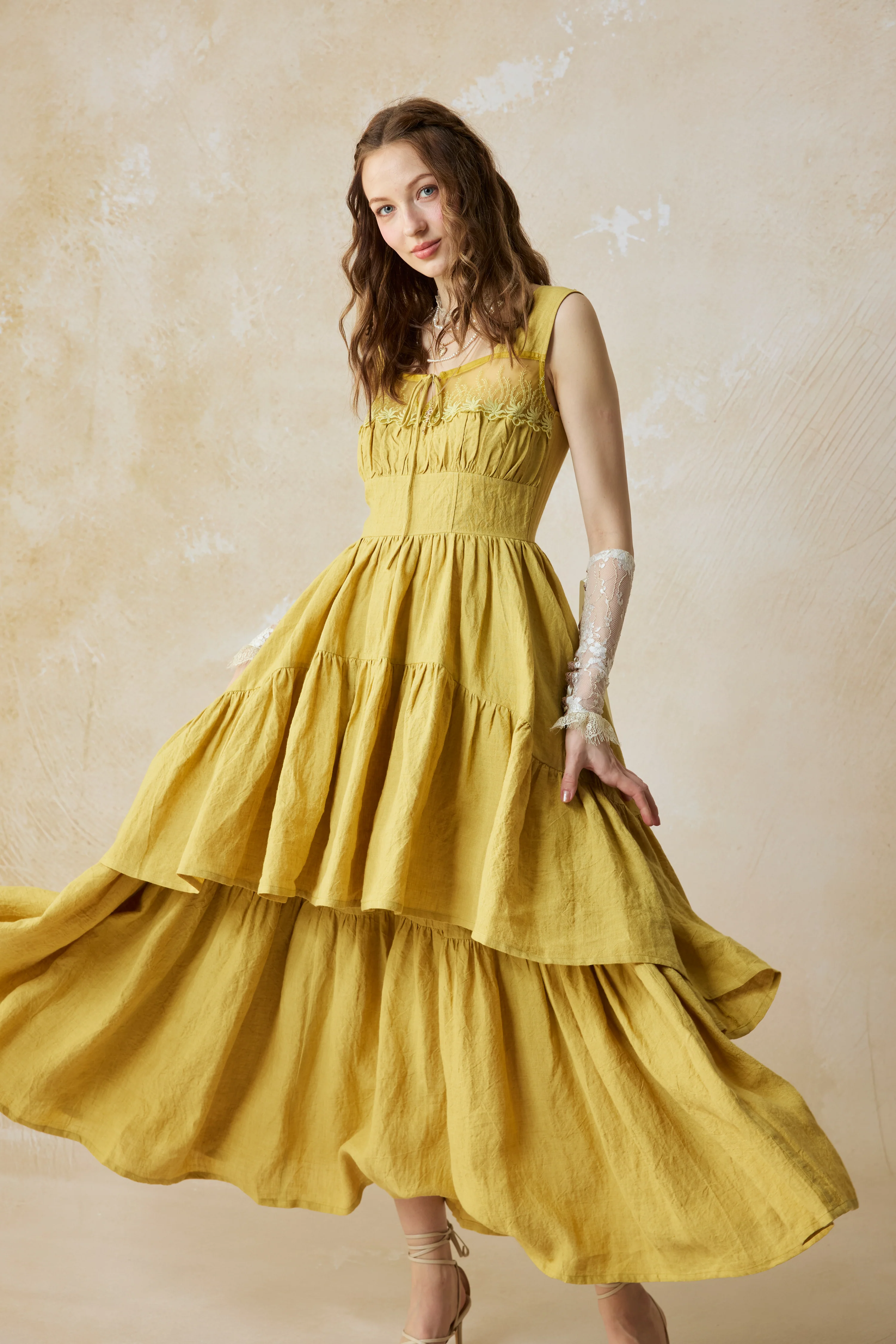 Amélia 29 |Victorian linen dress & skirt （2 pieces) - Image 4