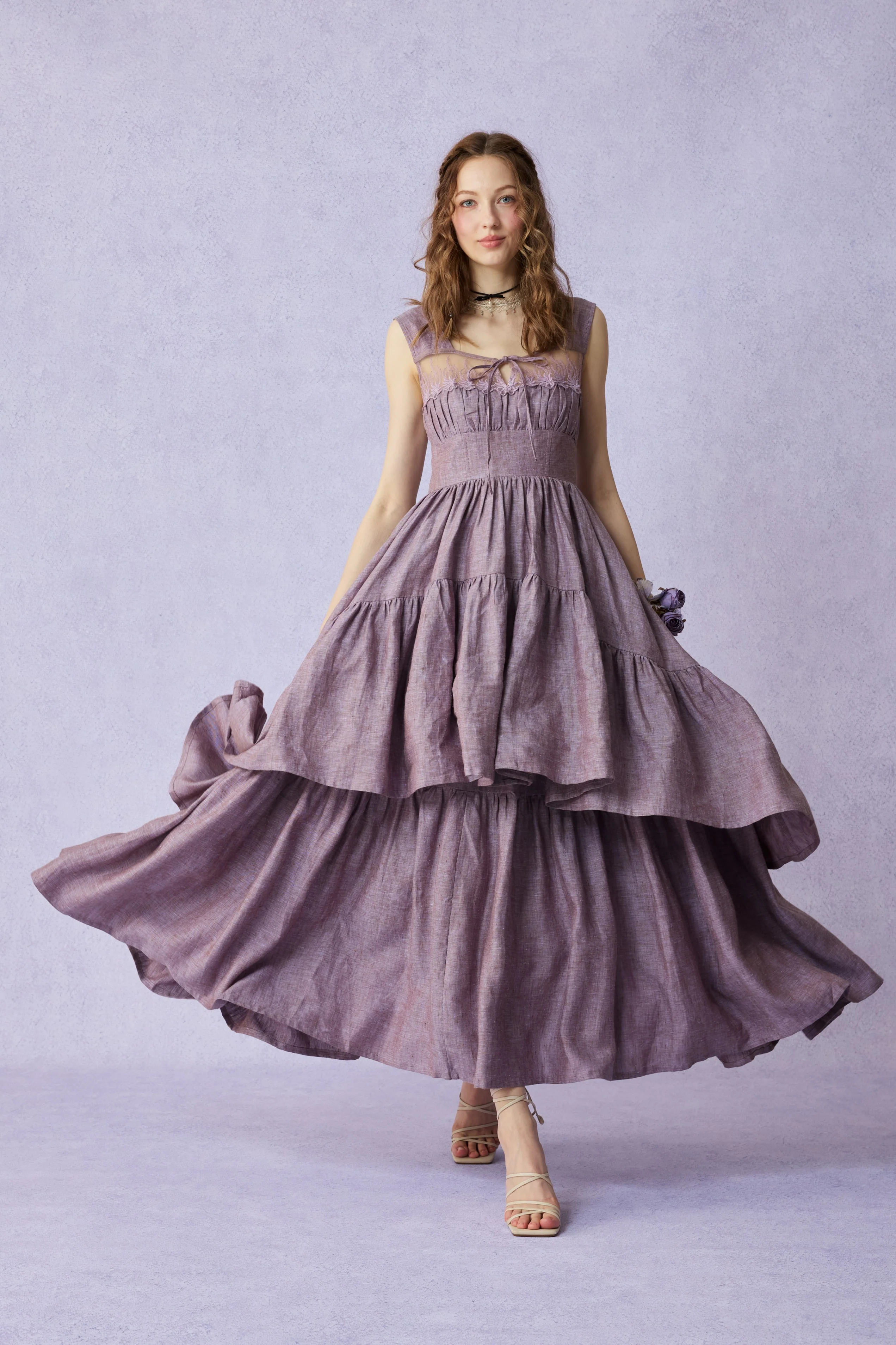 Amélia 29 |Victorian linen dress & skirt （2 pieces) - Image 14