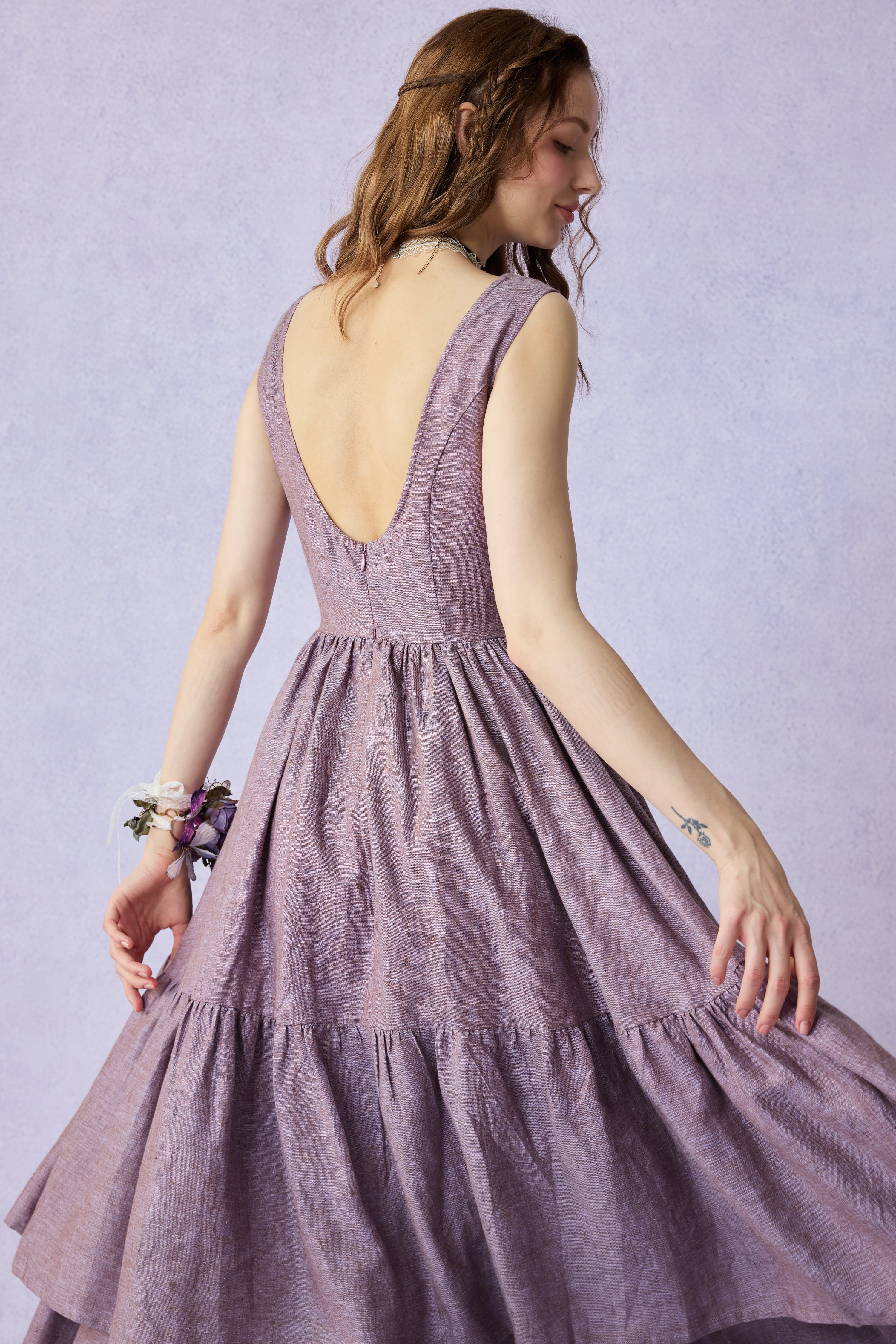Amélia 29 |Victorian linen dress & skirt （2 pieces) - Image 15