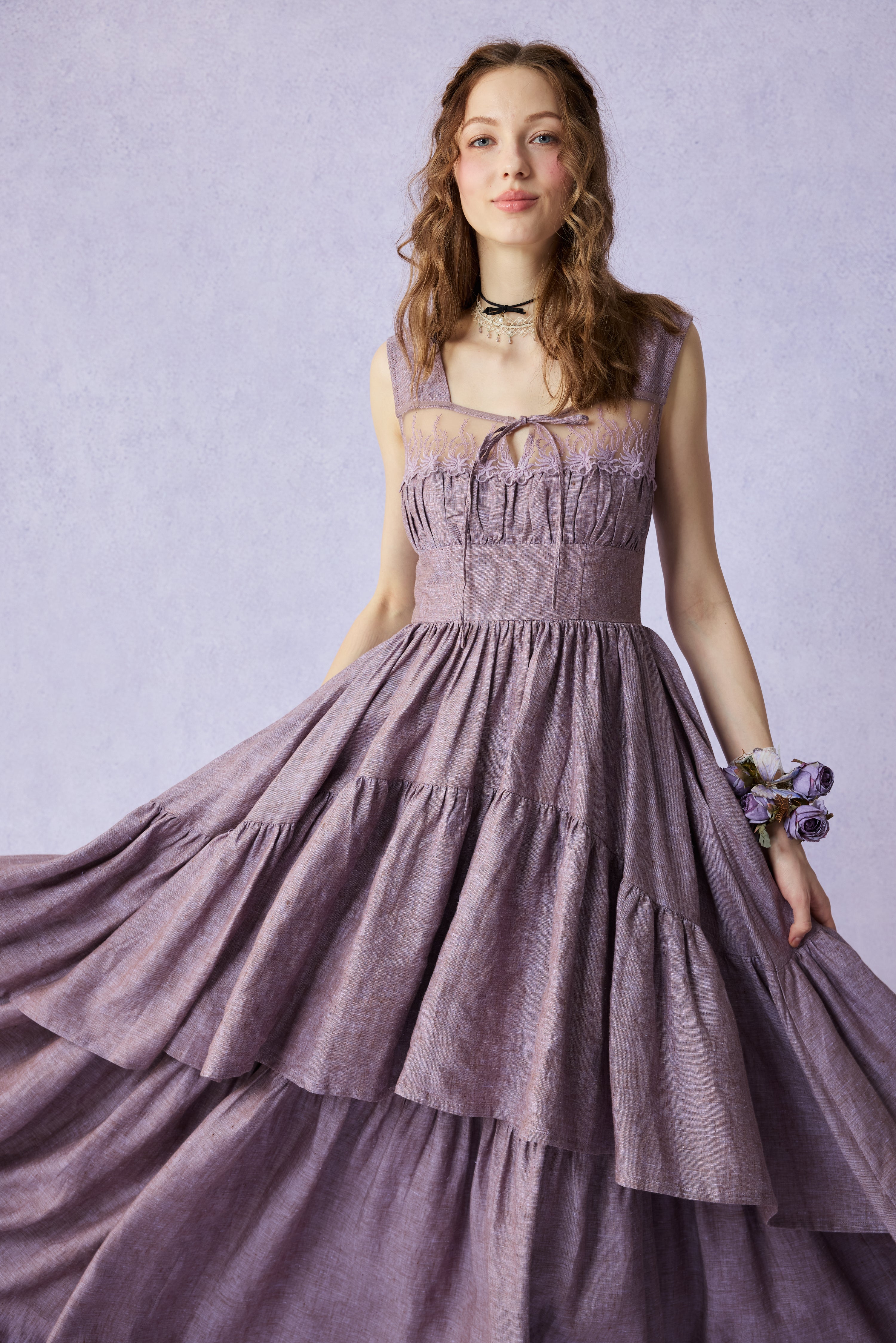Amélia 29 |Victorian linen dress & skirt （2 pieces) - Image 5