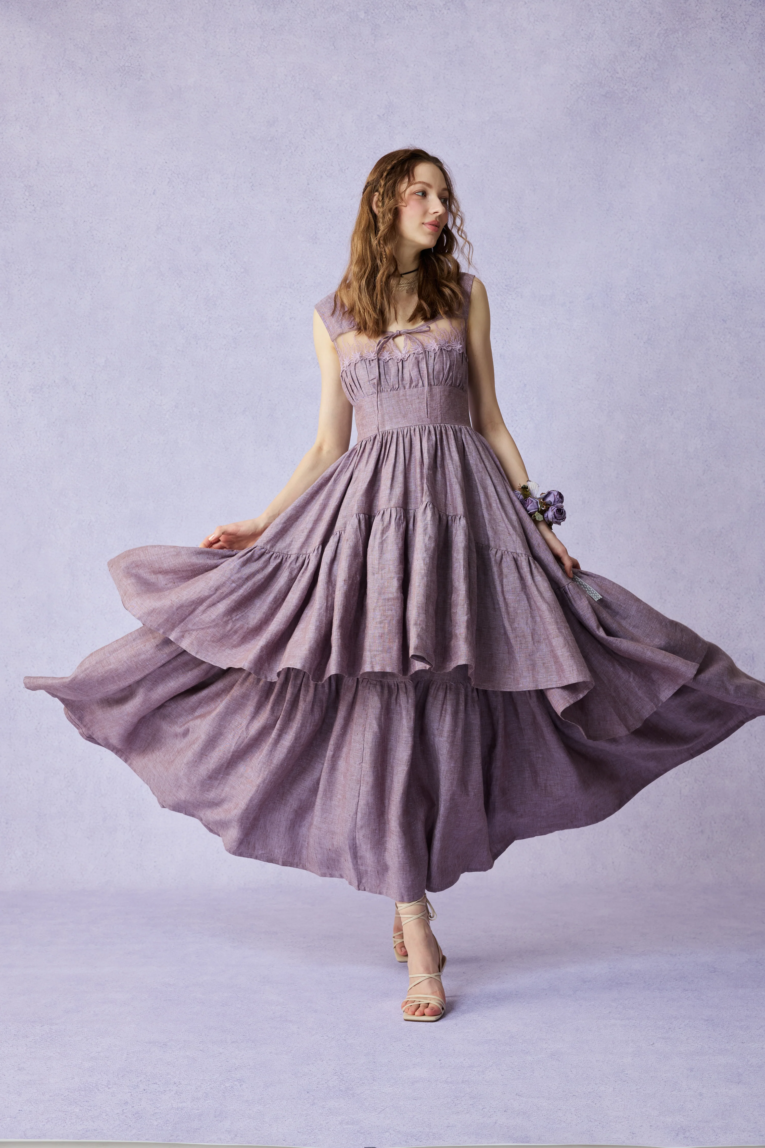 Amélia 29 |Victorian linen dress & skirt （2 pieces) - Image 7