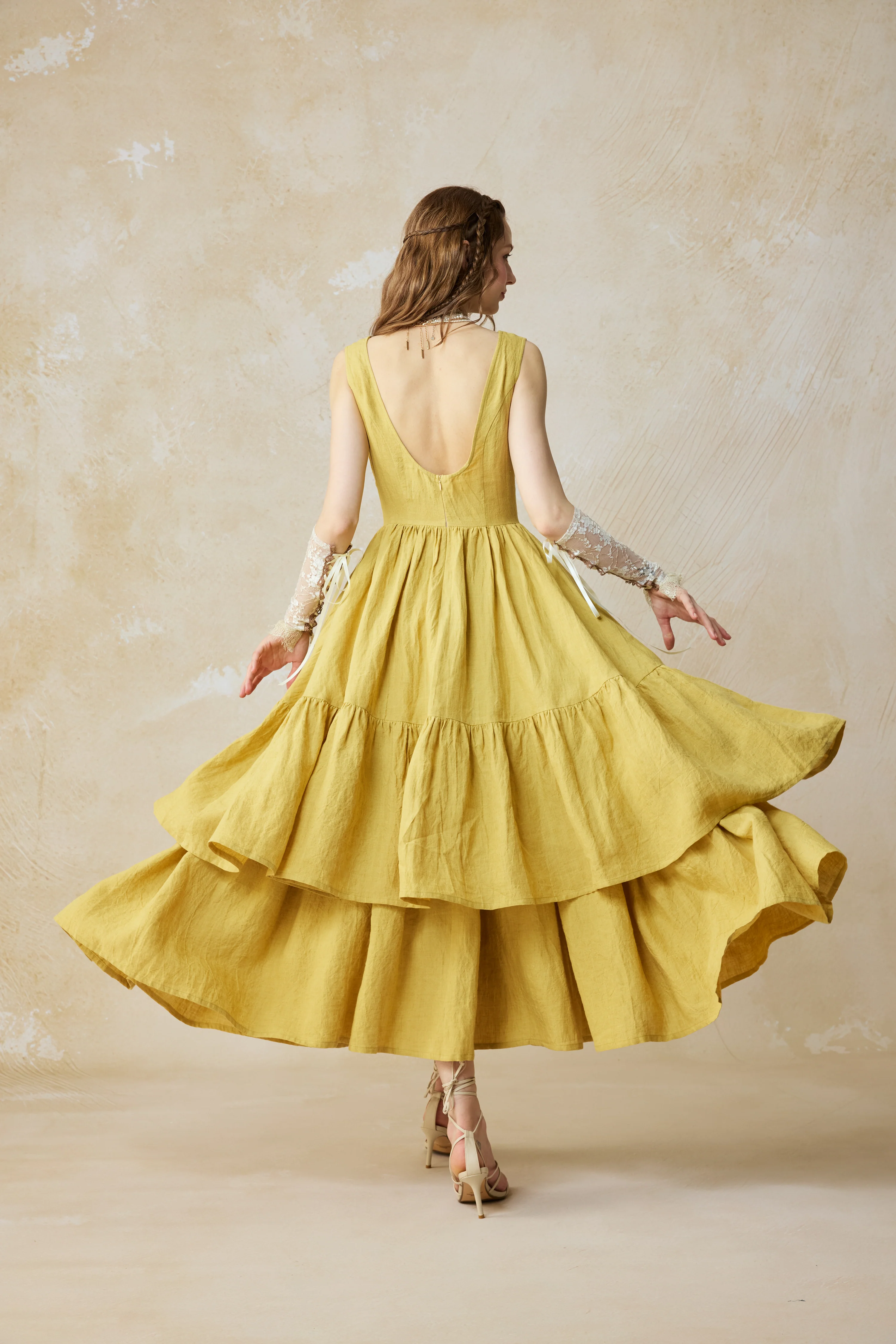 Amélia 29 |Victorian linen dress & skirt （2 pieces) - Image 6