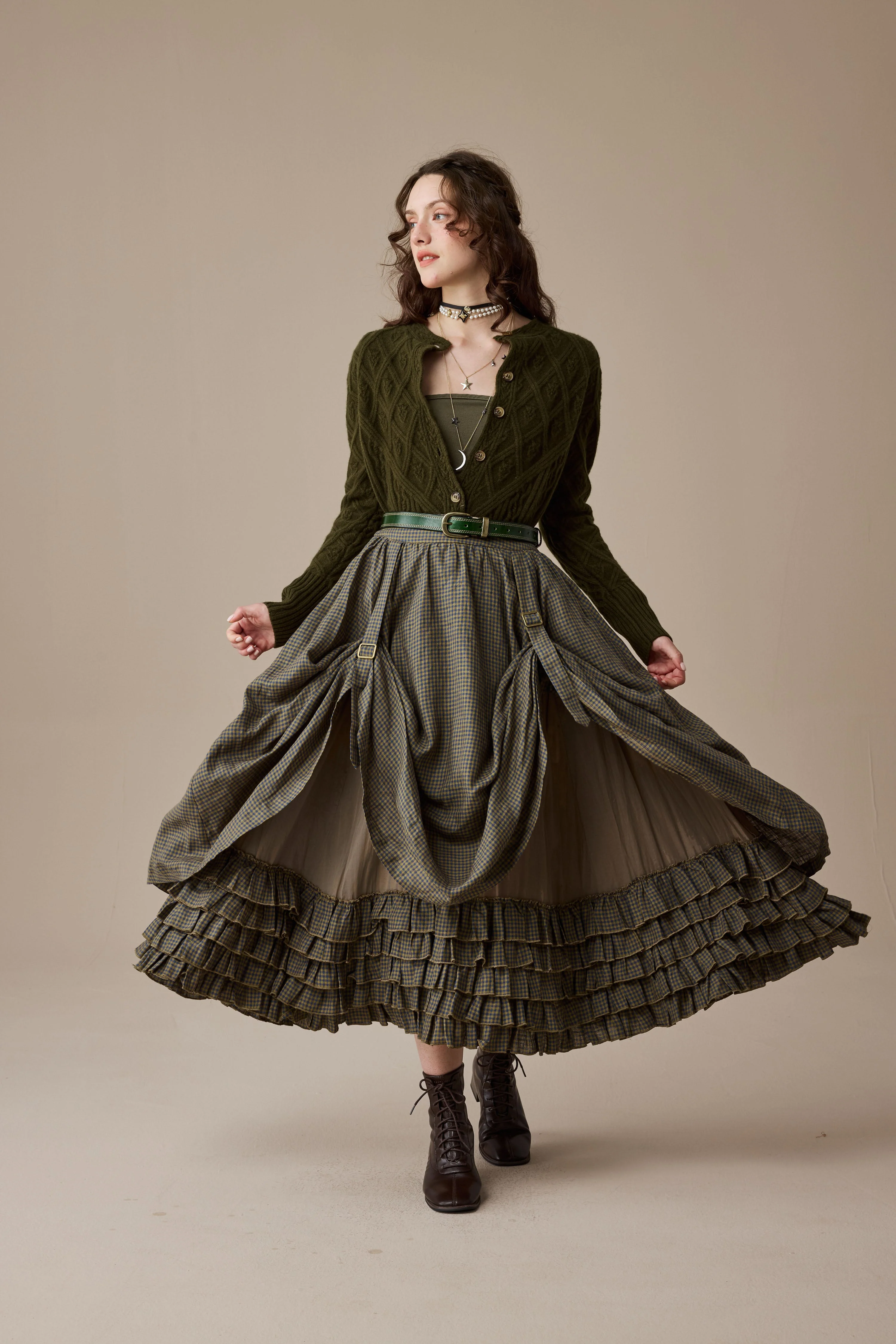 Anna 21 | Layered Linen Skirt (Adjustable) - Image 10