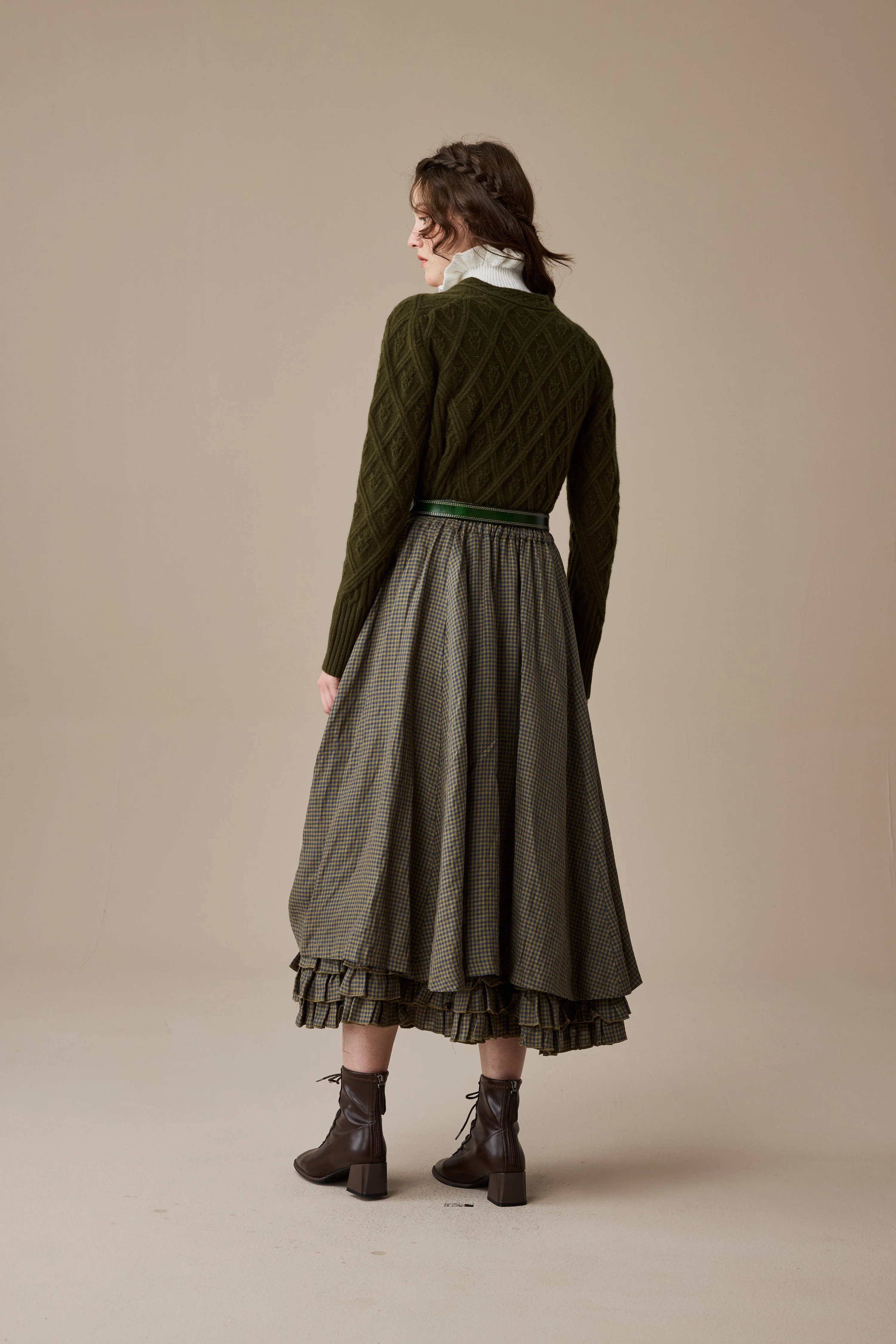 Anna 21 | Layered Linen Skirt (Adjustable) - Image 11