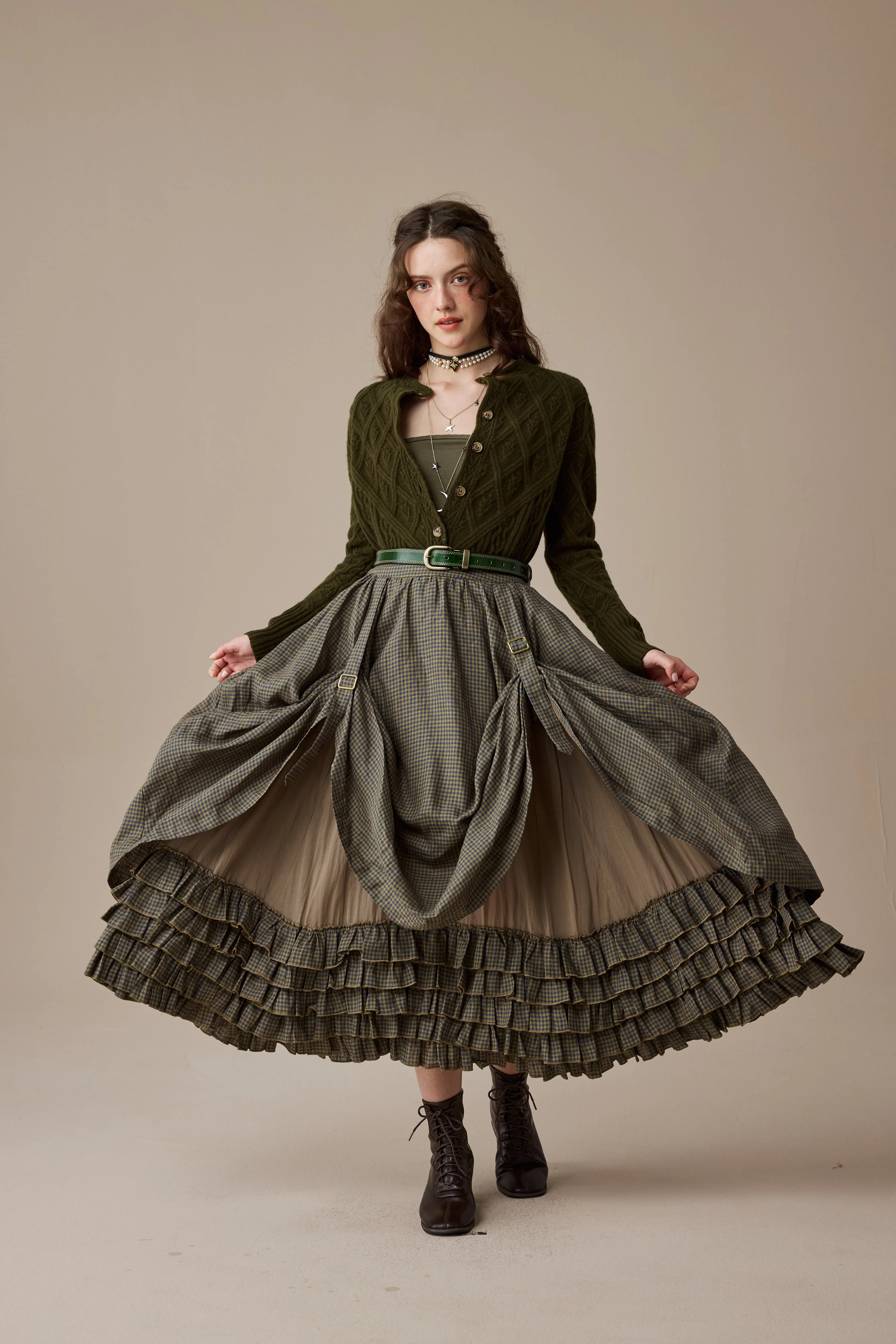 Anna 21 | Layered Linen Skirt (Adjustable) - Image 12