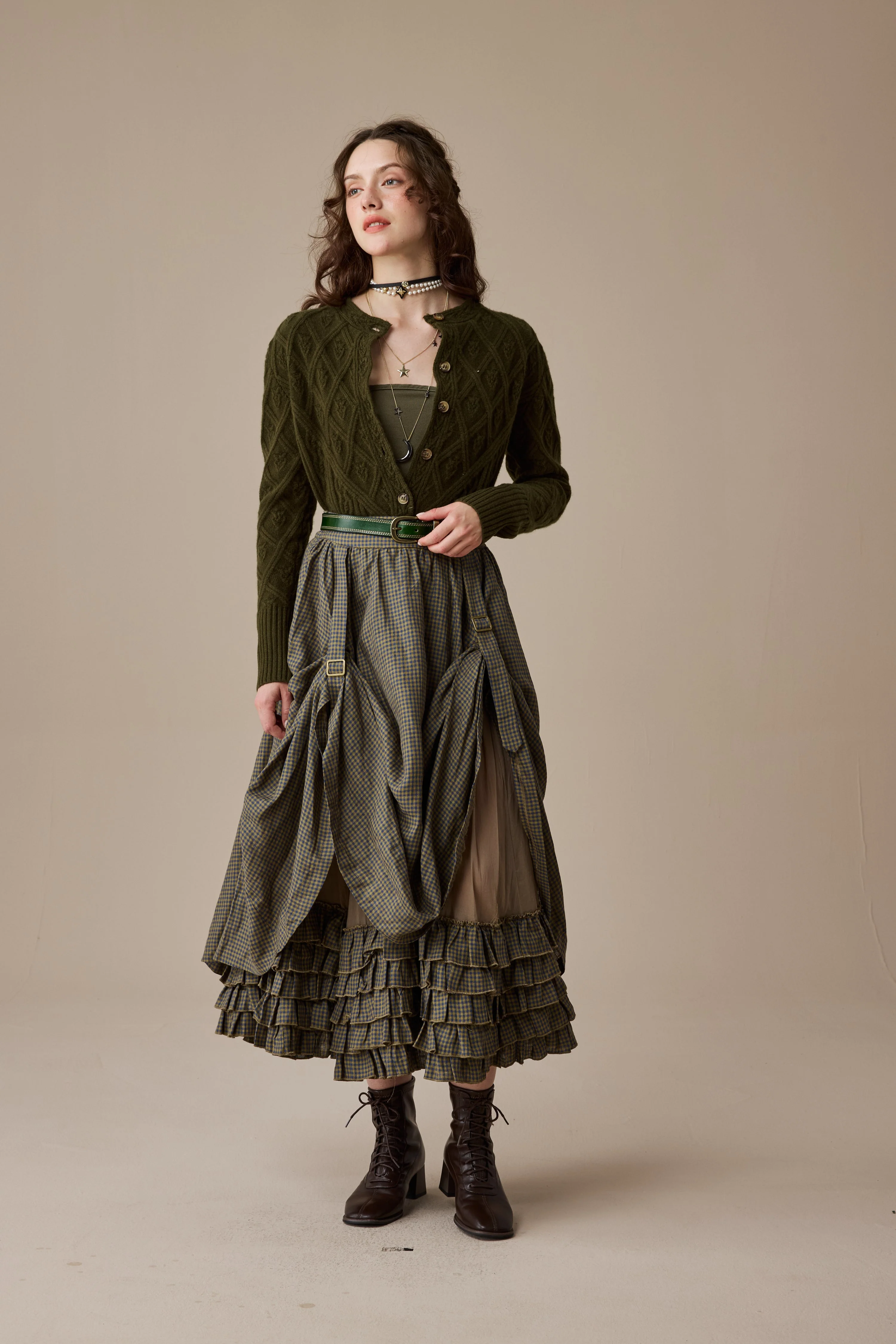Anna 21 | Layered Linen Skirt (Adjustable) - Image 13