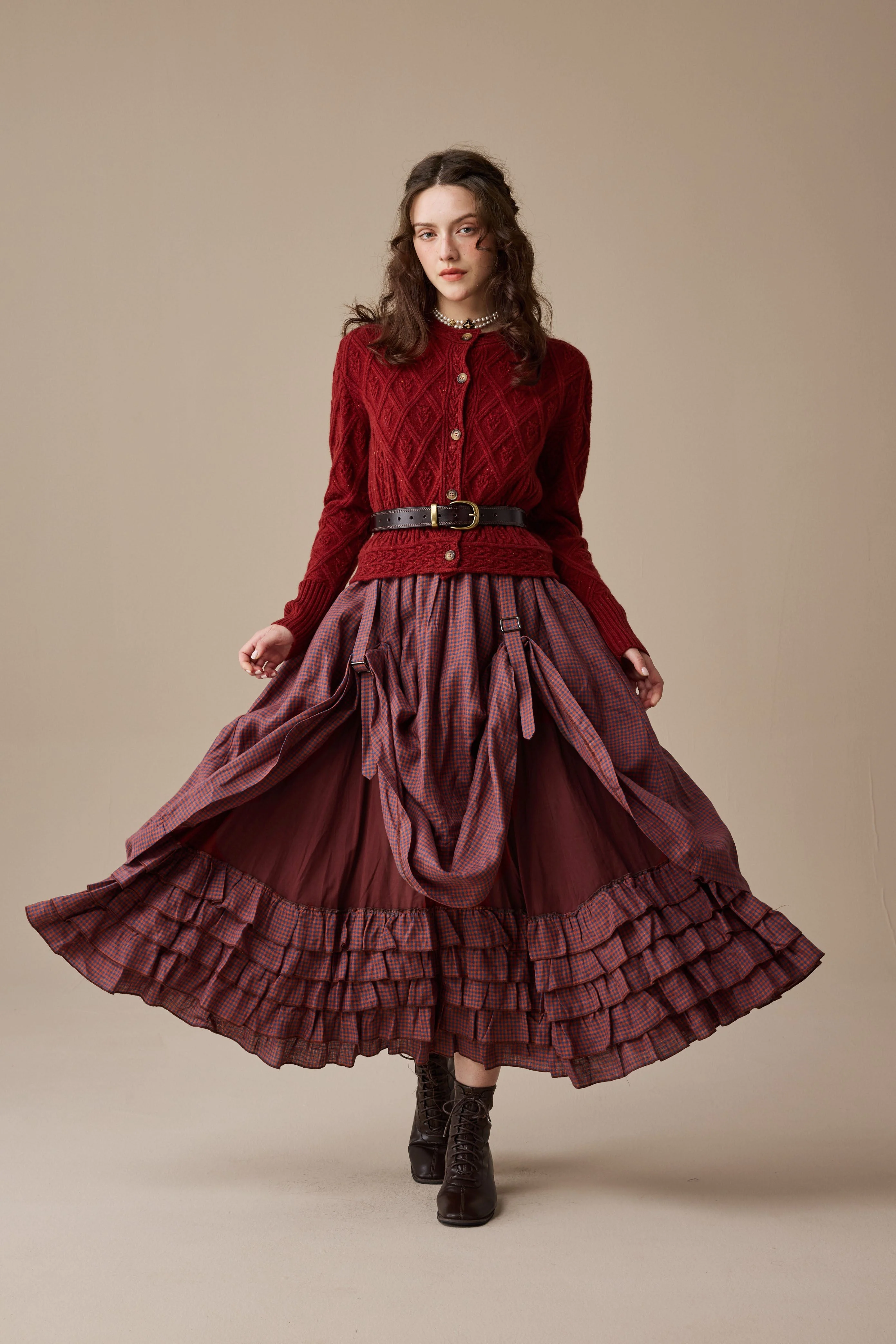Anna 21 | Layered Linen Skirt (Adjustable) - Image 2