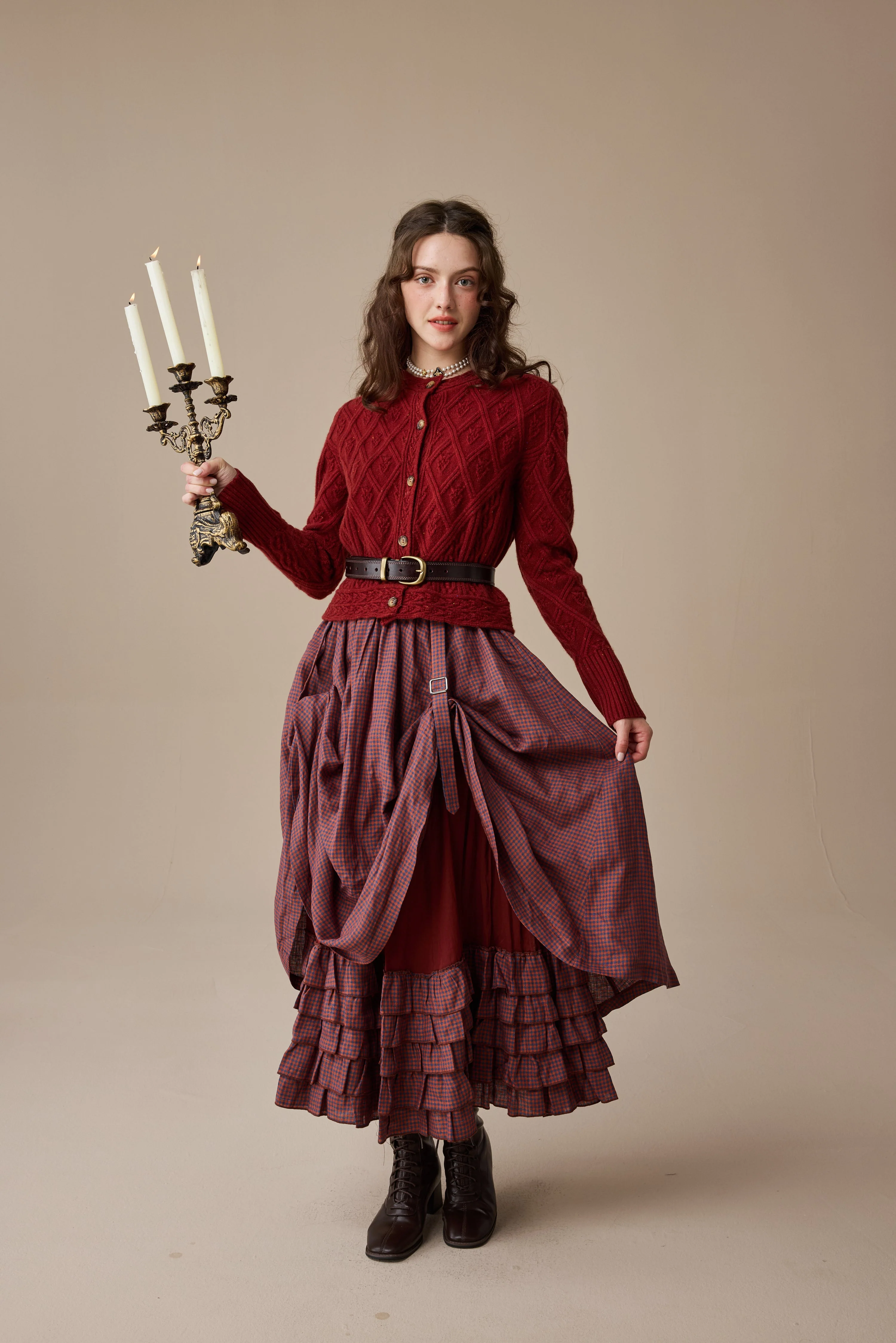 Anna 21 | Layered Linen Skirt (Adjustable) - Image 6