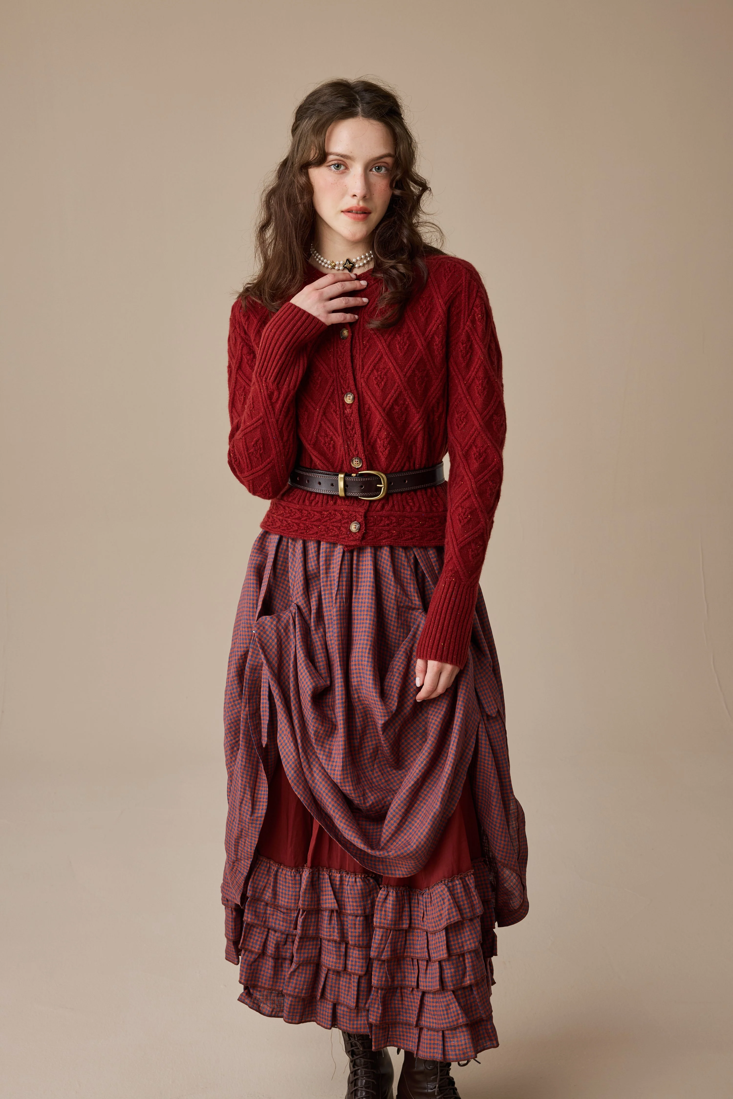 Anna 21 | Layered Linen Skirt (Adjustable) - Image 8