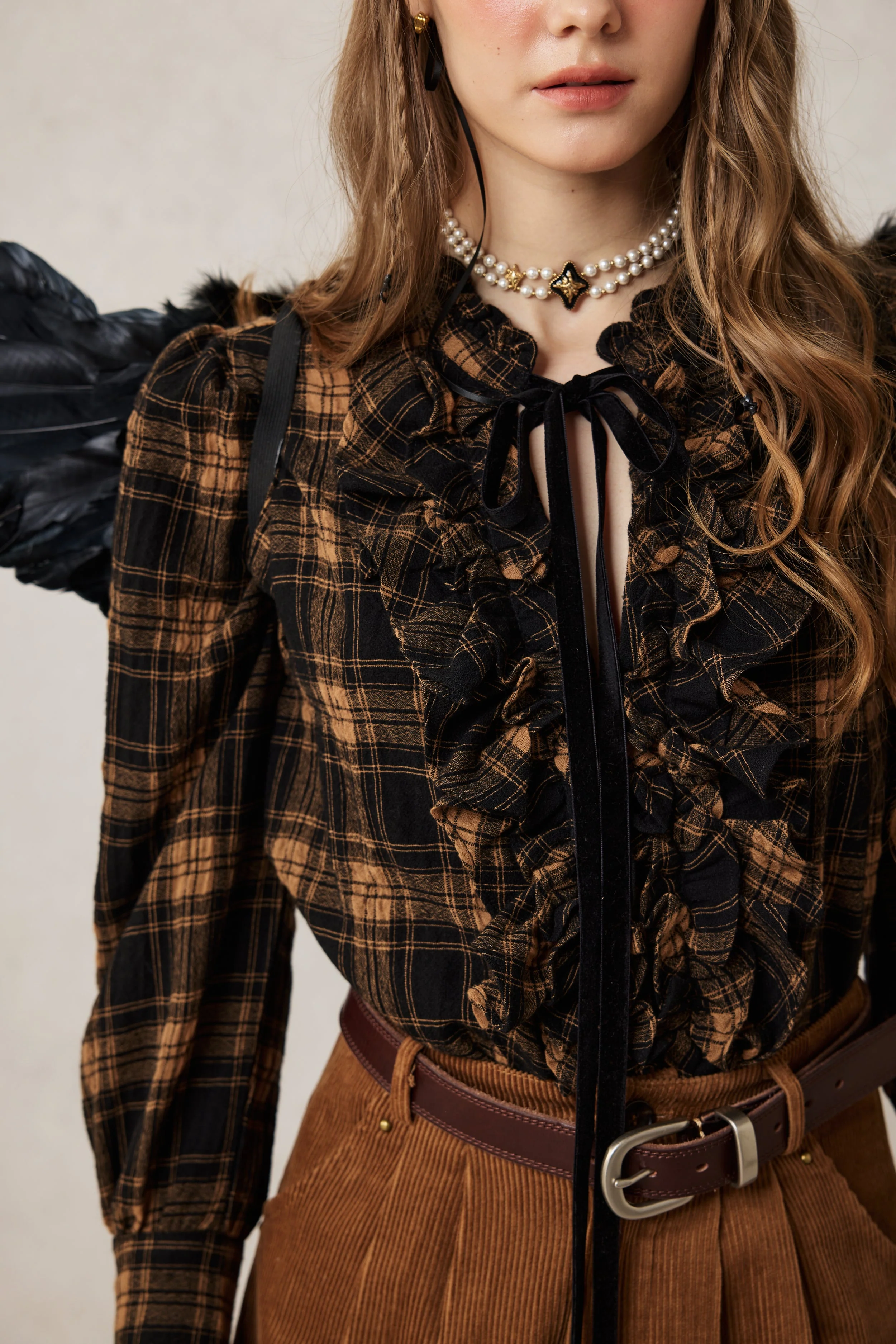 Annie 22 | 100% Wool Puff Sleeve Shirt Blouse - Image 13