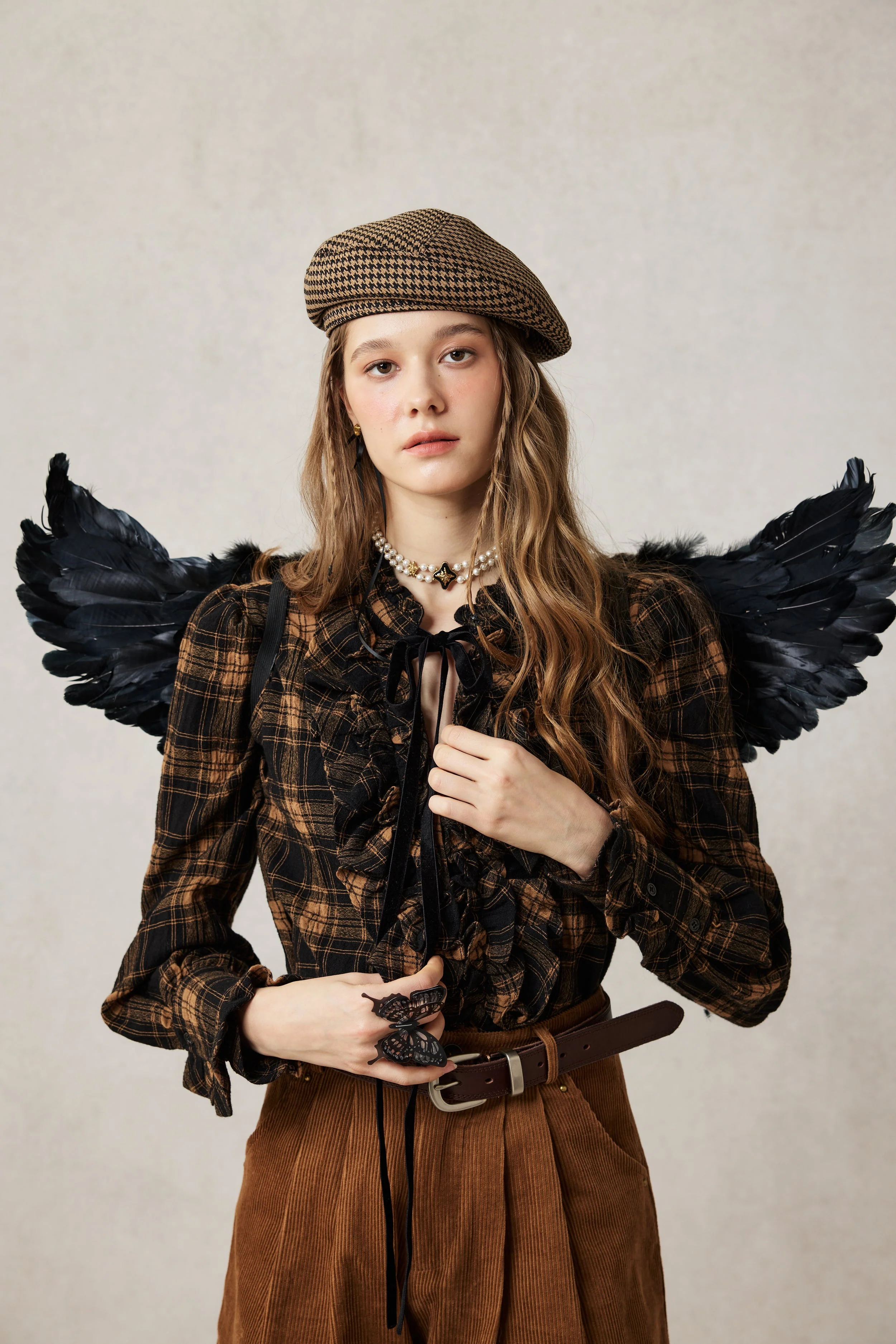 Annie 22 | 100% Wool Puff Sleeve Shirt Blouse - Image 2