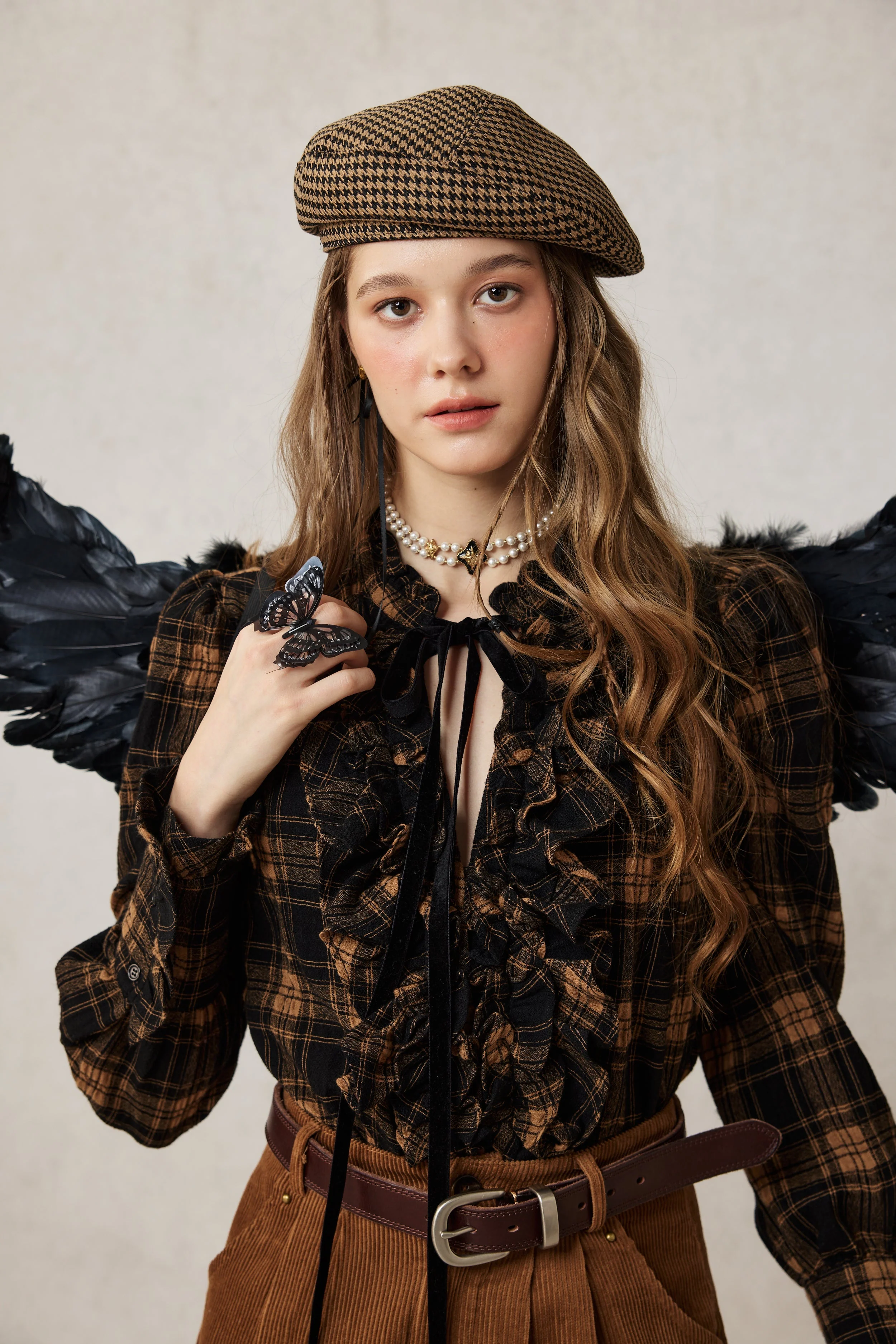 Annie 22 | 100% Wool Puff Sleeve Shirt Blouse - Image 3
