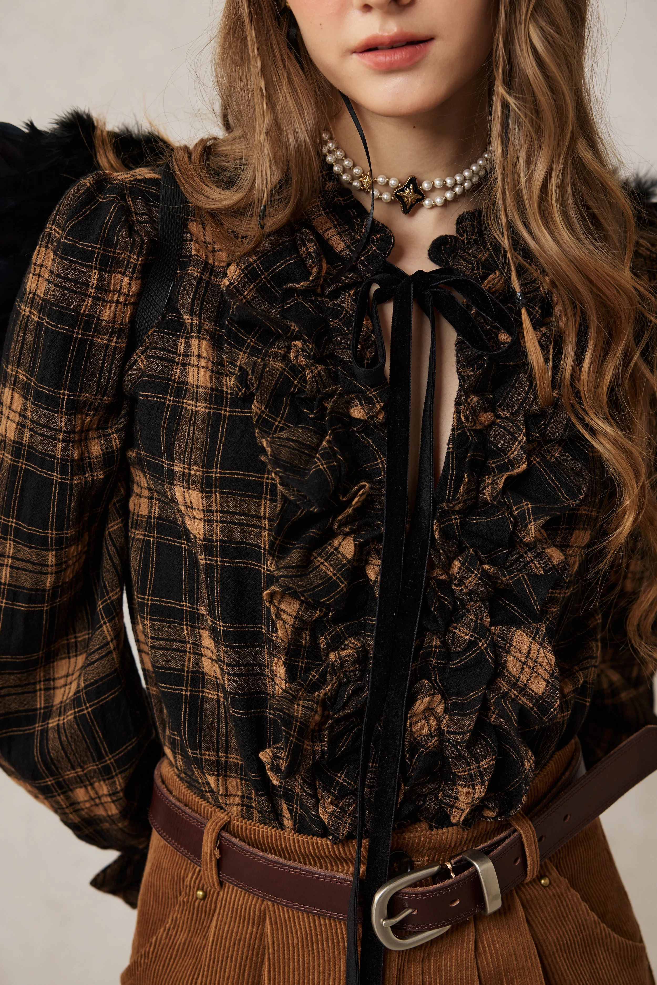 Annie 22 | 100% Wool Puff Sleeve Shirt Blouse - Image 6