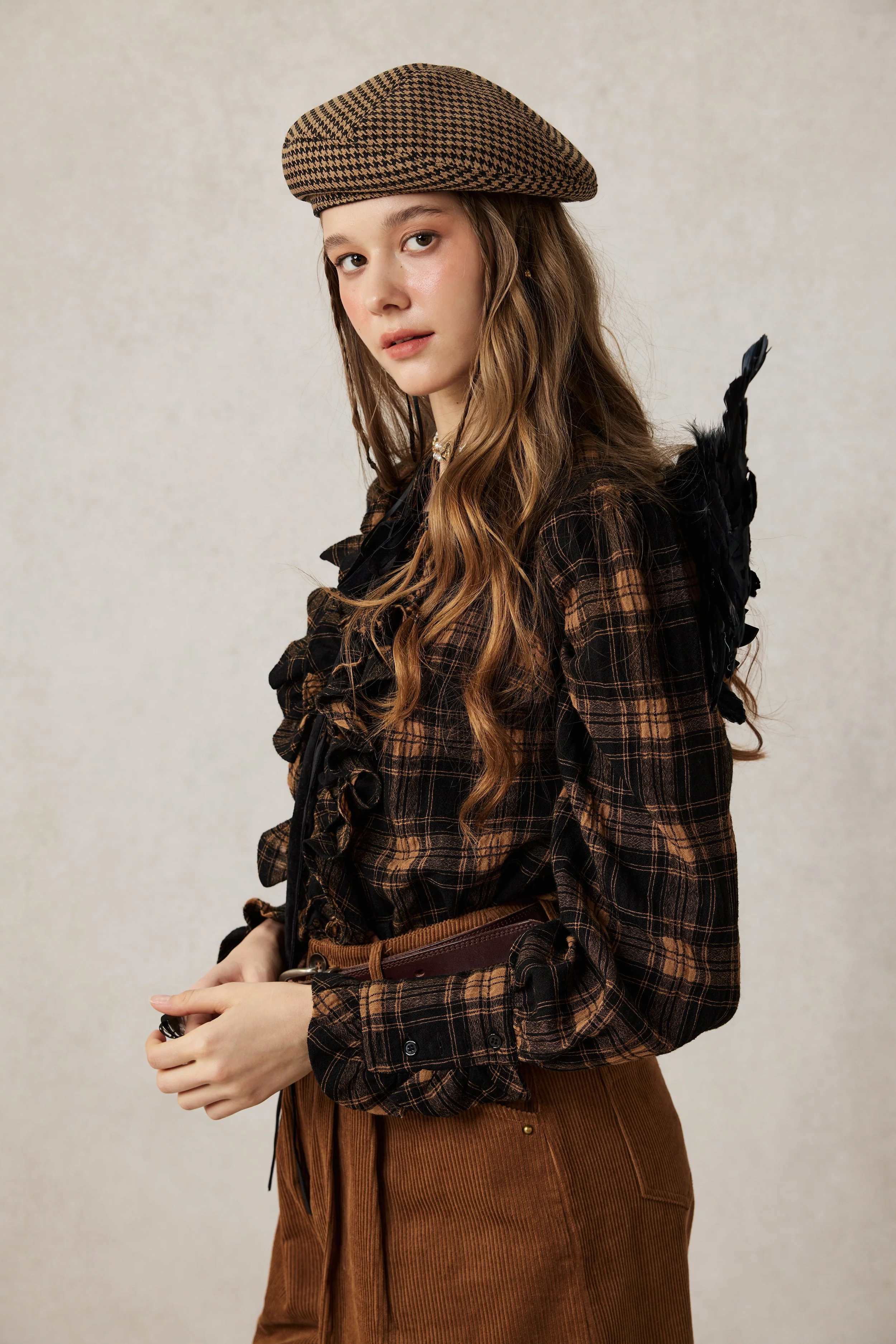 Annie 22 | 100% Wool Puff Sleeve Shirt Blouse - Image 7
