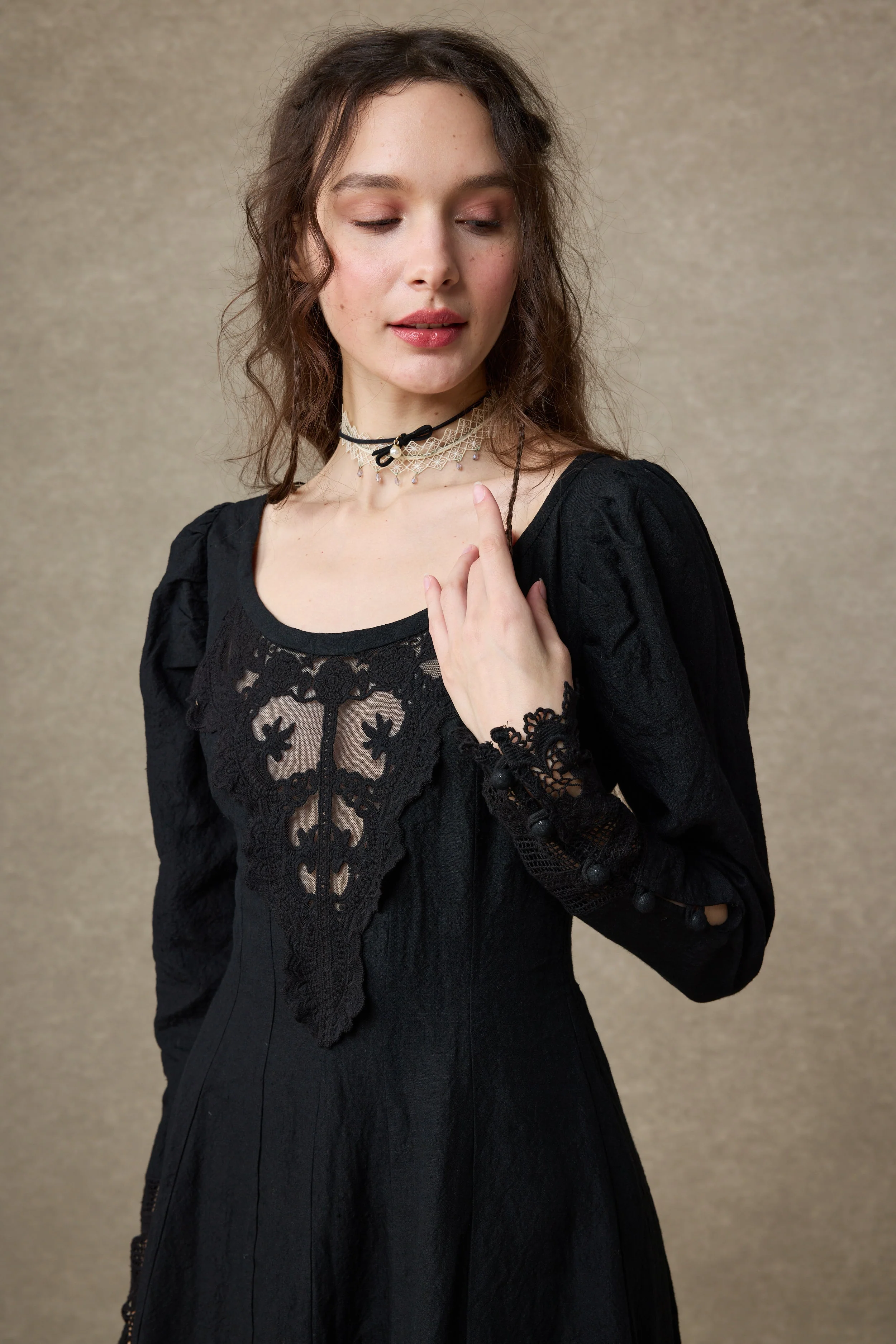Azalea 23 | Linen Corset Evening Dress - Image 4