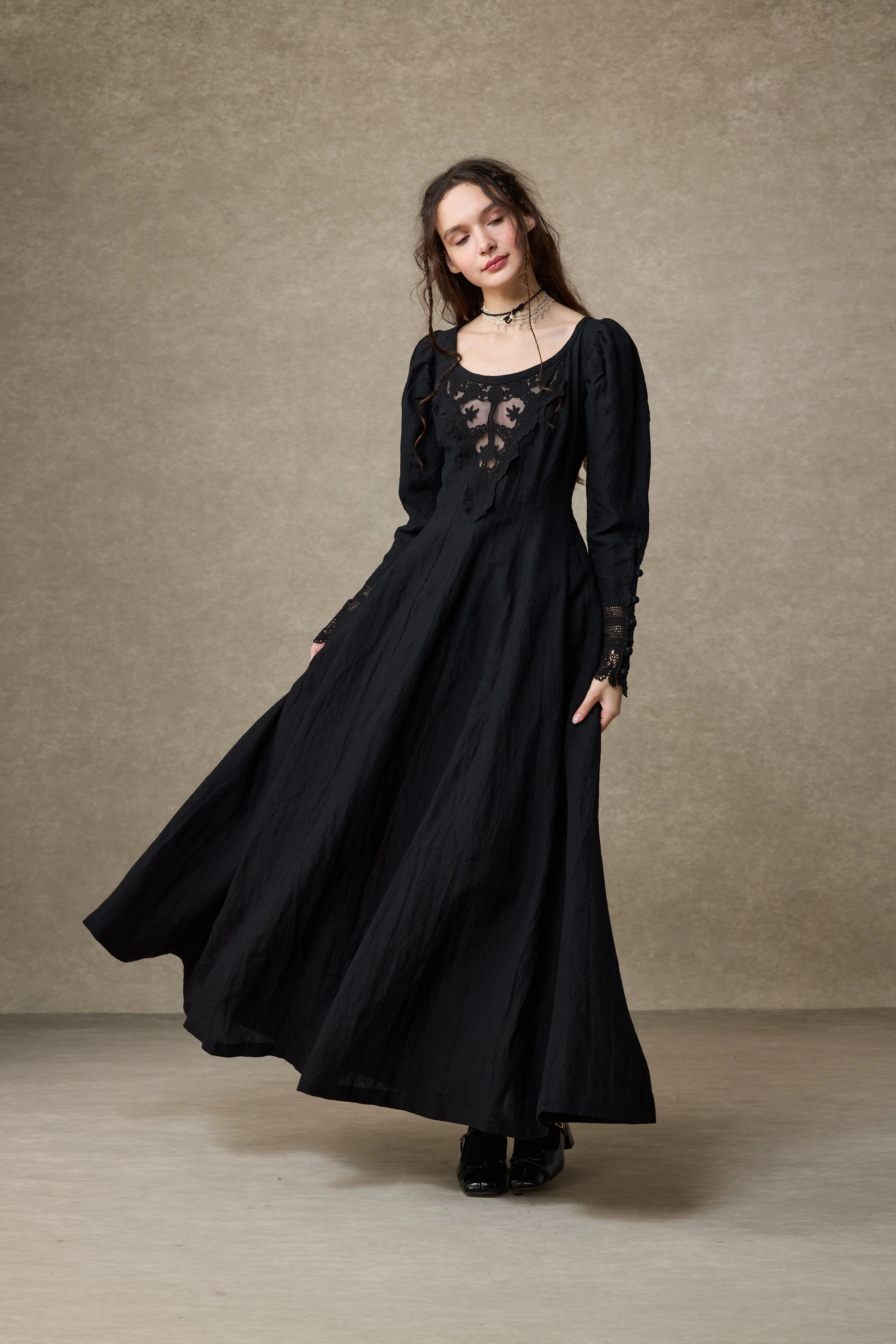 Azalea 23 | Linen Corset Evening Dress - Image 6