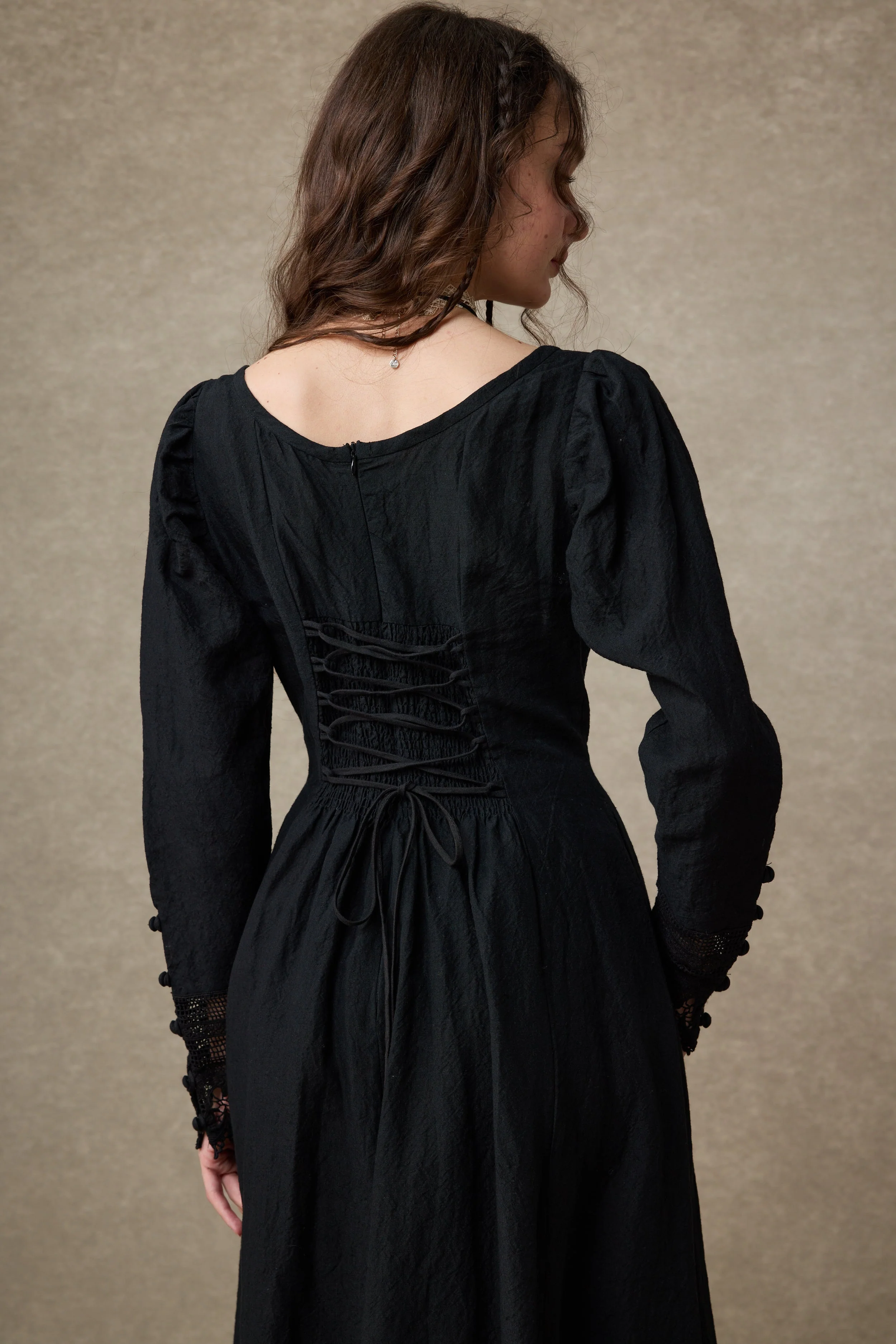 Azalea 23 | Linen Corset Evening Dress - Image 8