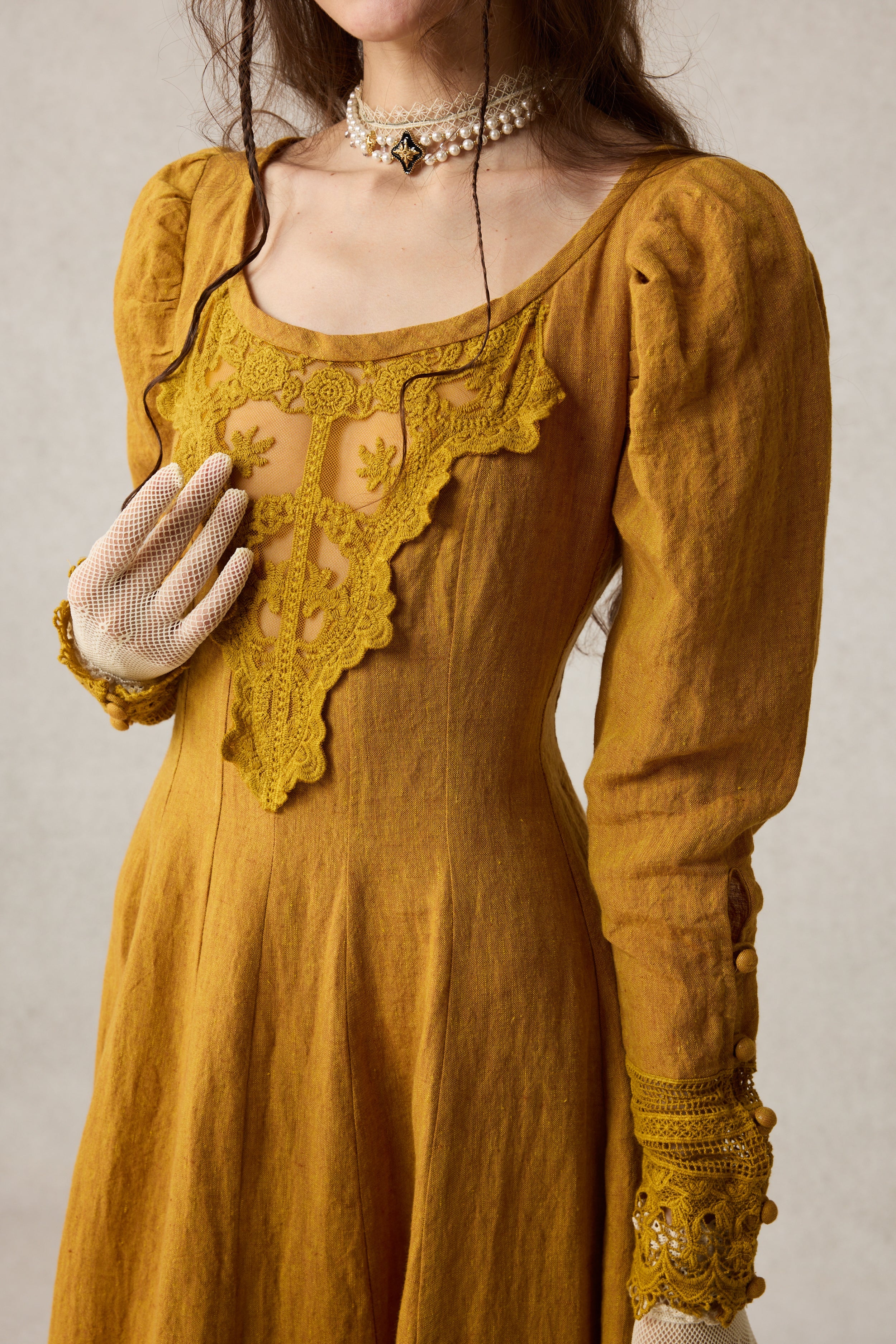 Azalea 23 | Linen Corset Evening Dress - Image 7