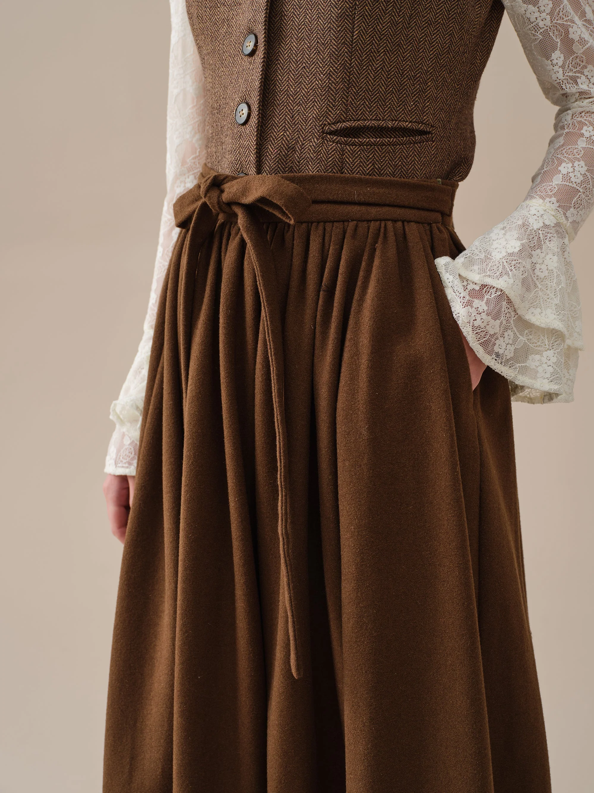 Beth 13 |tied wool skirt - Image 16