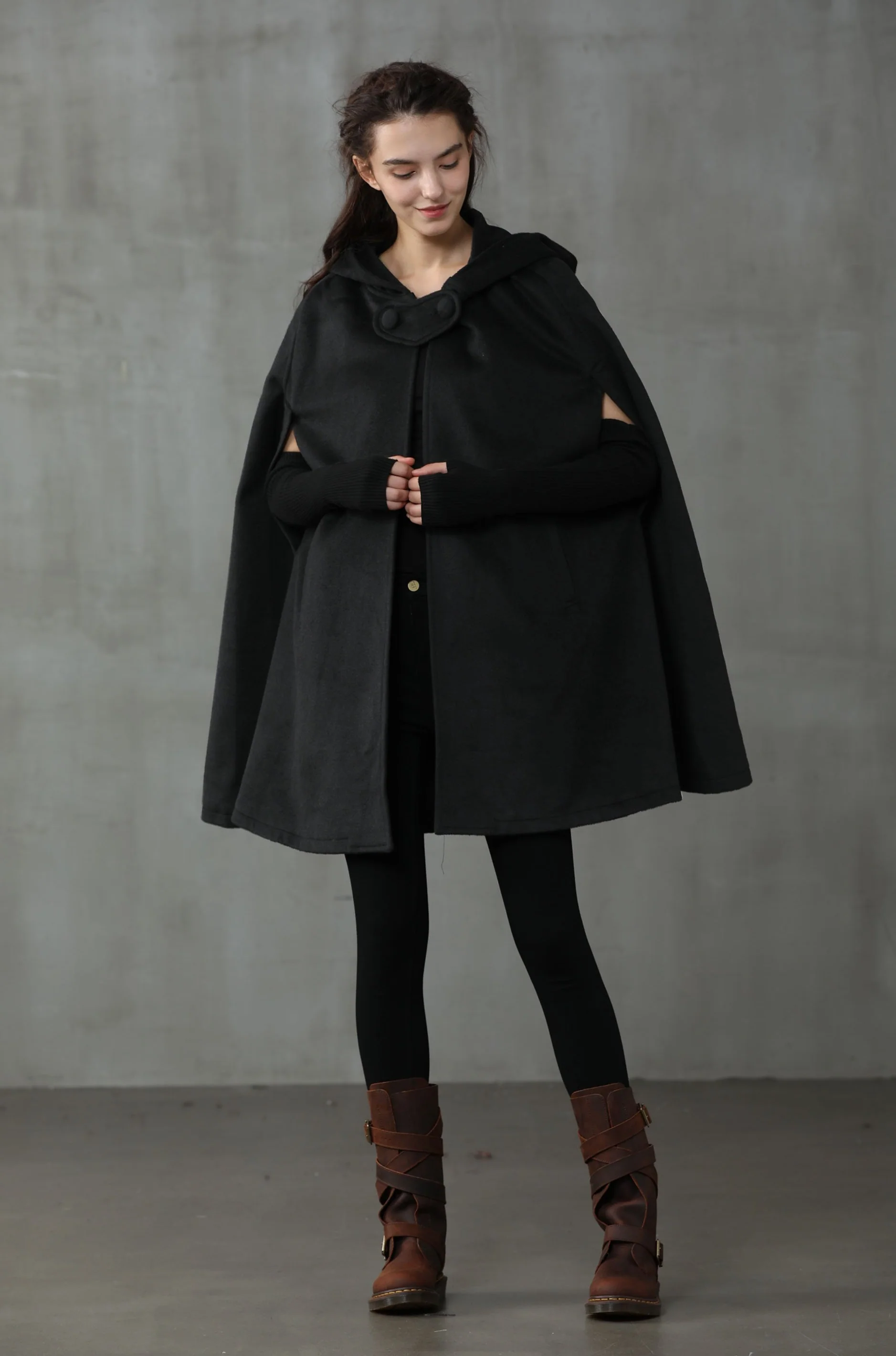 The New Yorker | Hooded Cashmere Cape - Image 4