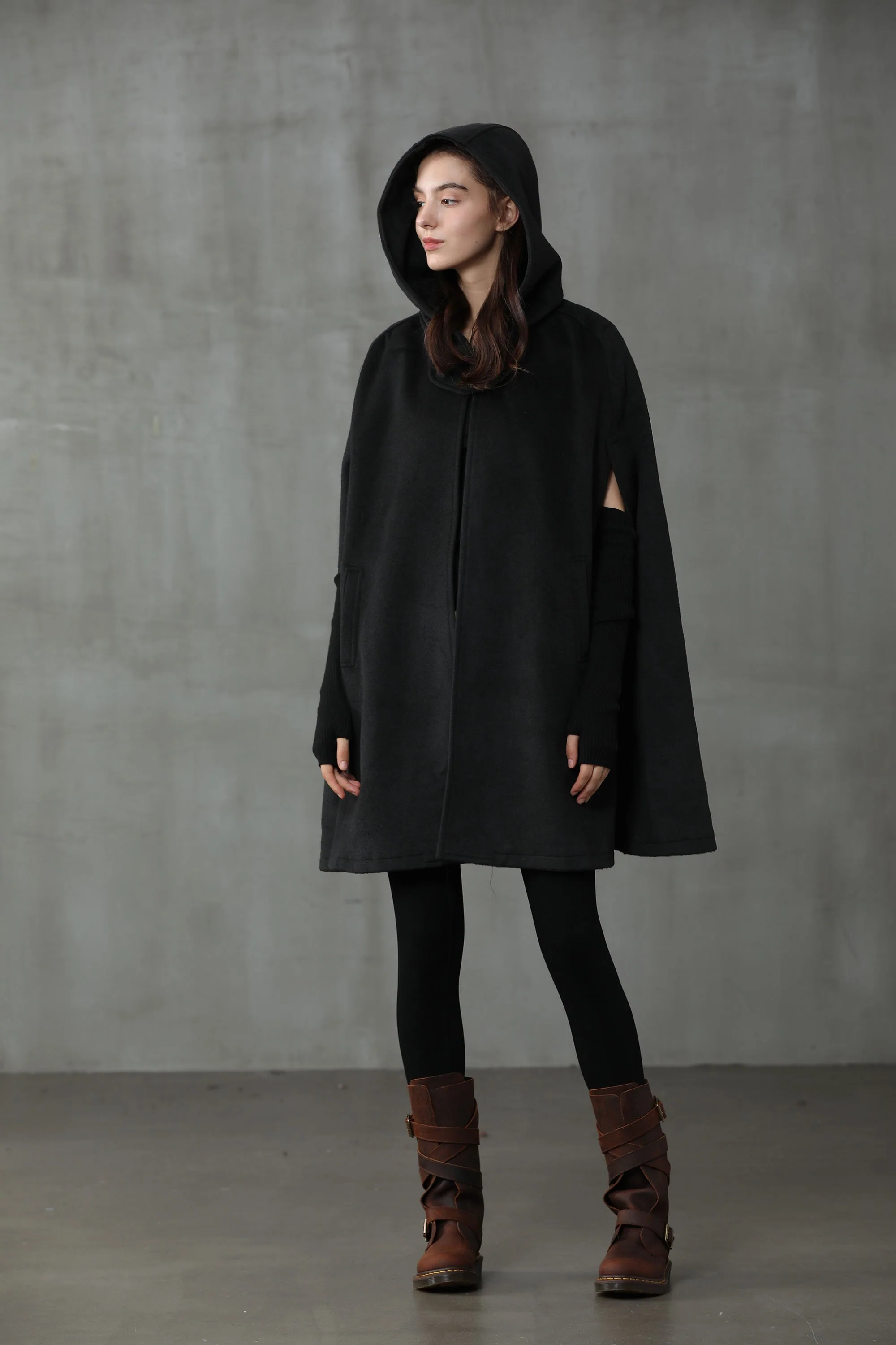 The New Yorker | Hooded Cashmere Cape - Image 9