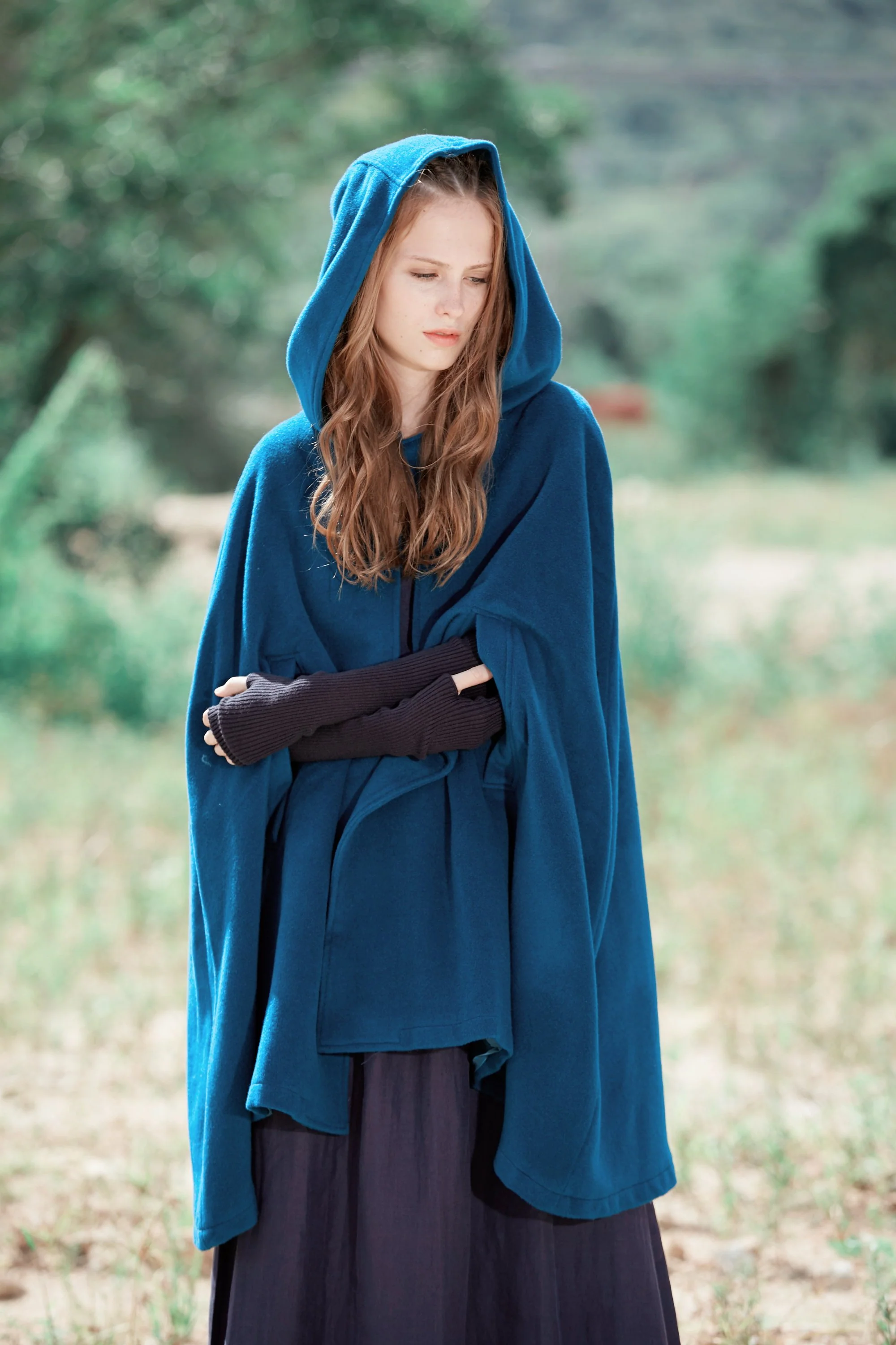 The New Yorker | Hooded Cashmere Cape - Image 3