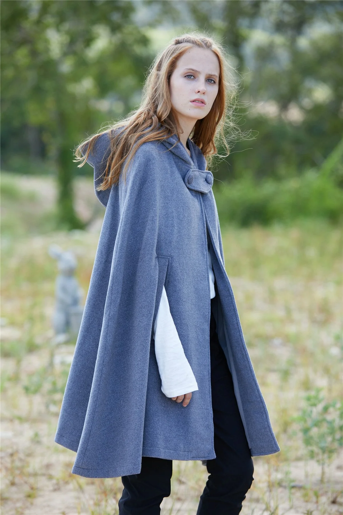 The New Yorker | Hooded Cashmere Cape - Image 4