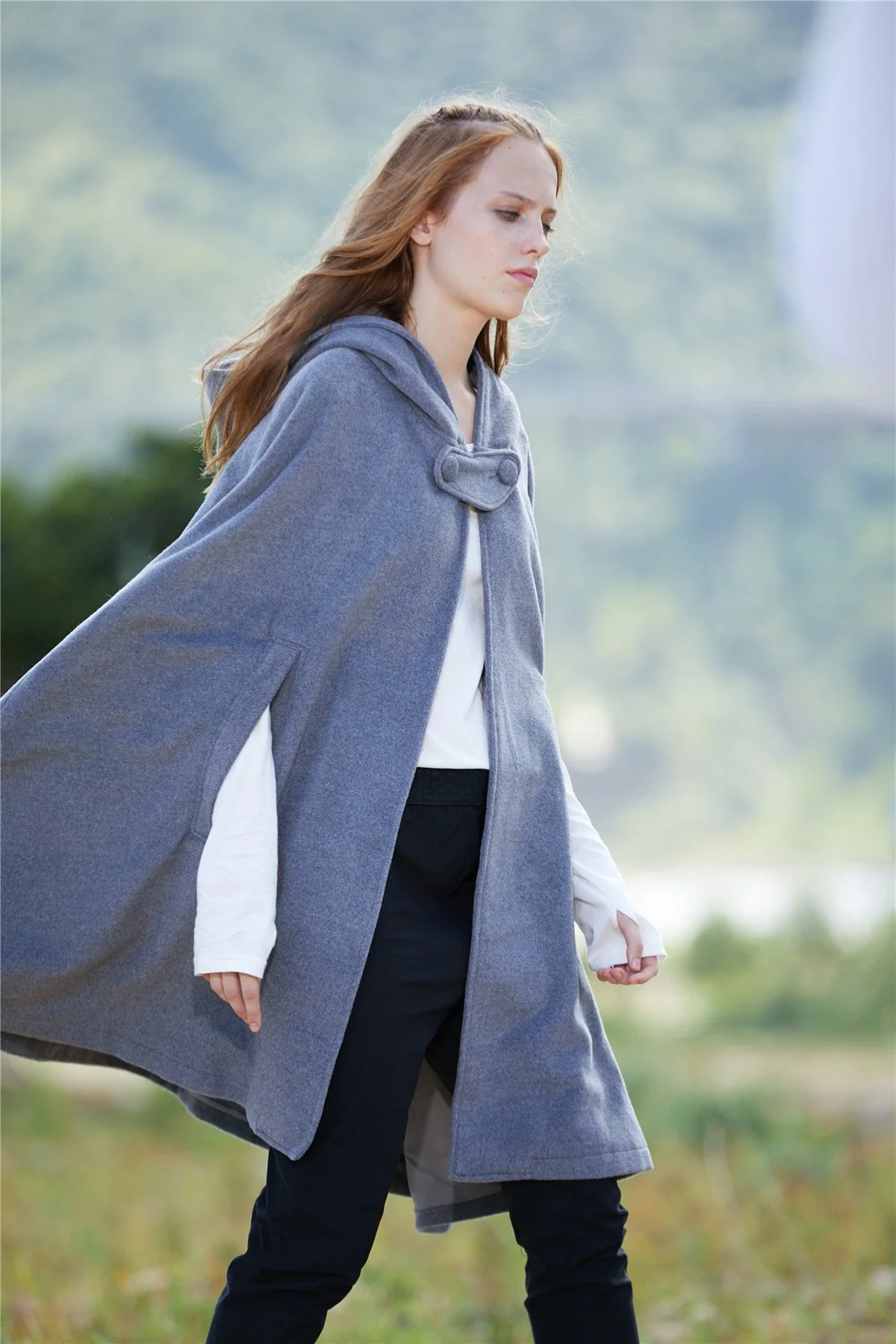 The New Yorker | Hooded Cashmere Cape - Image 9