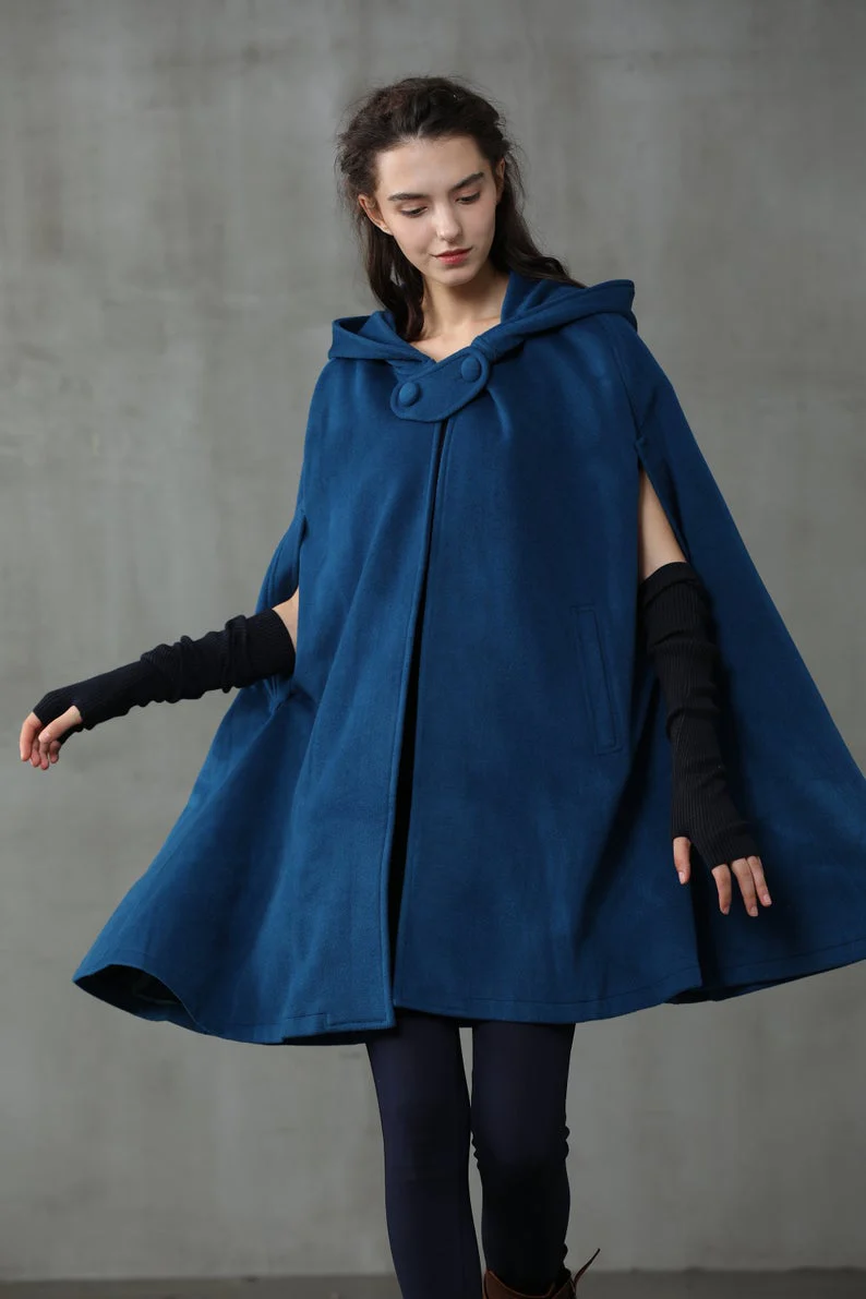 The New Yorker | Hooded Cashmere Cape - Image 3