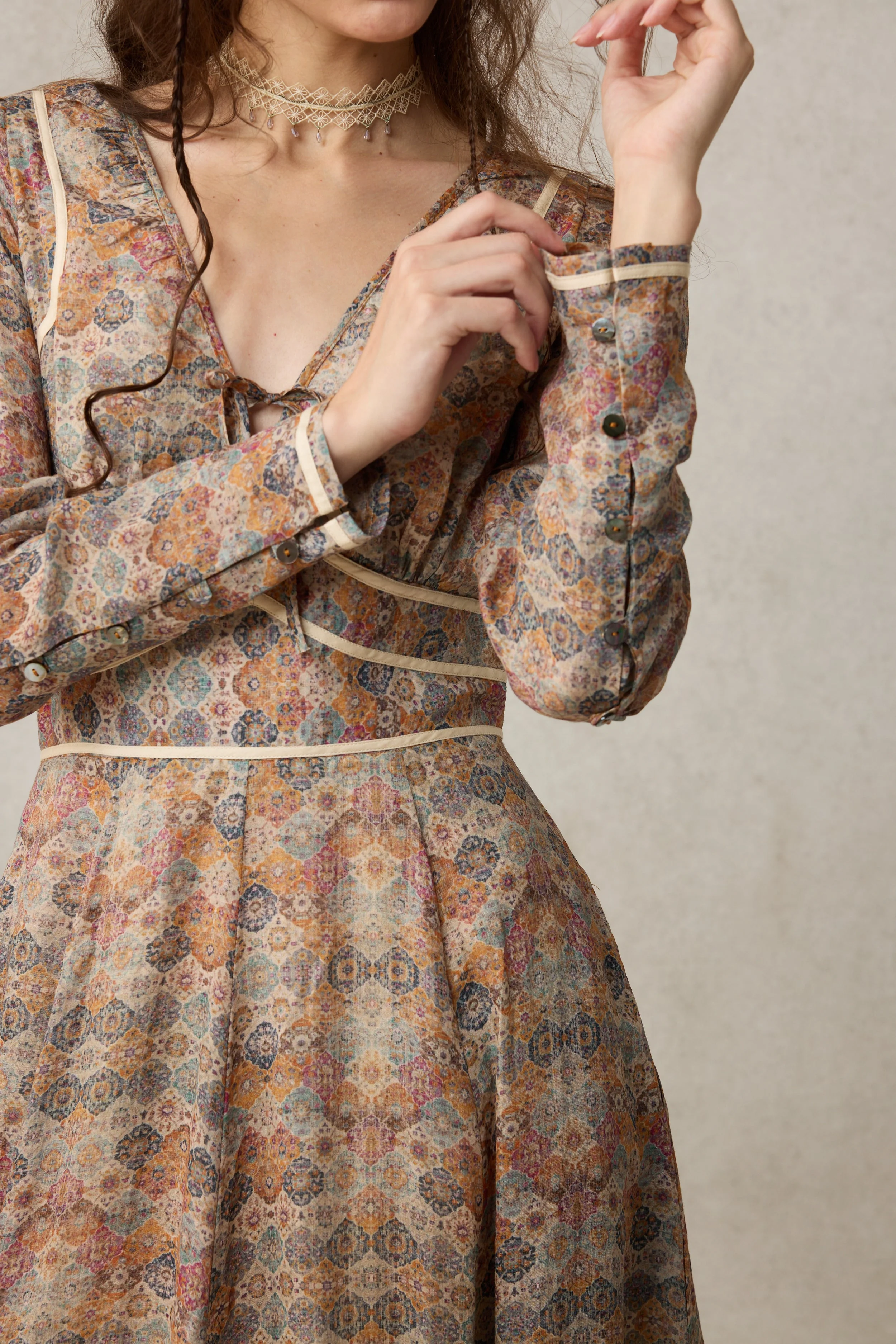 Chelse 19 |Longsleeved Linen Dress Gown - Image 31