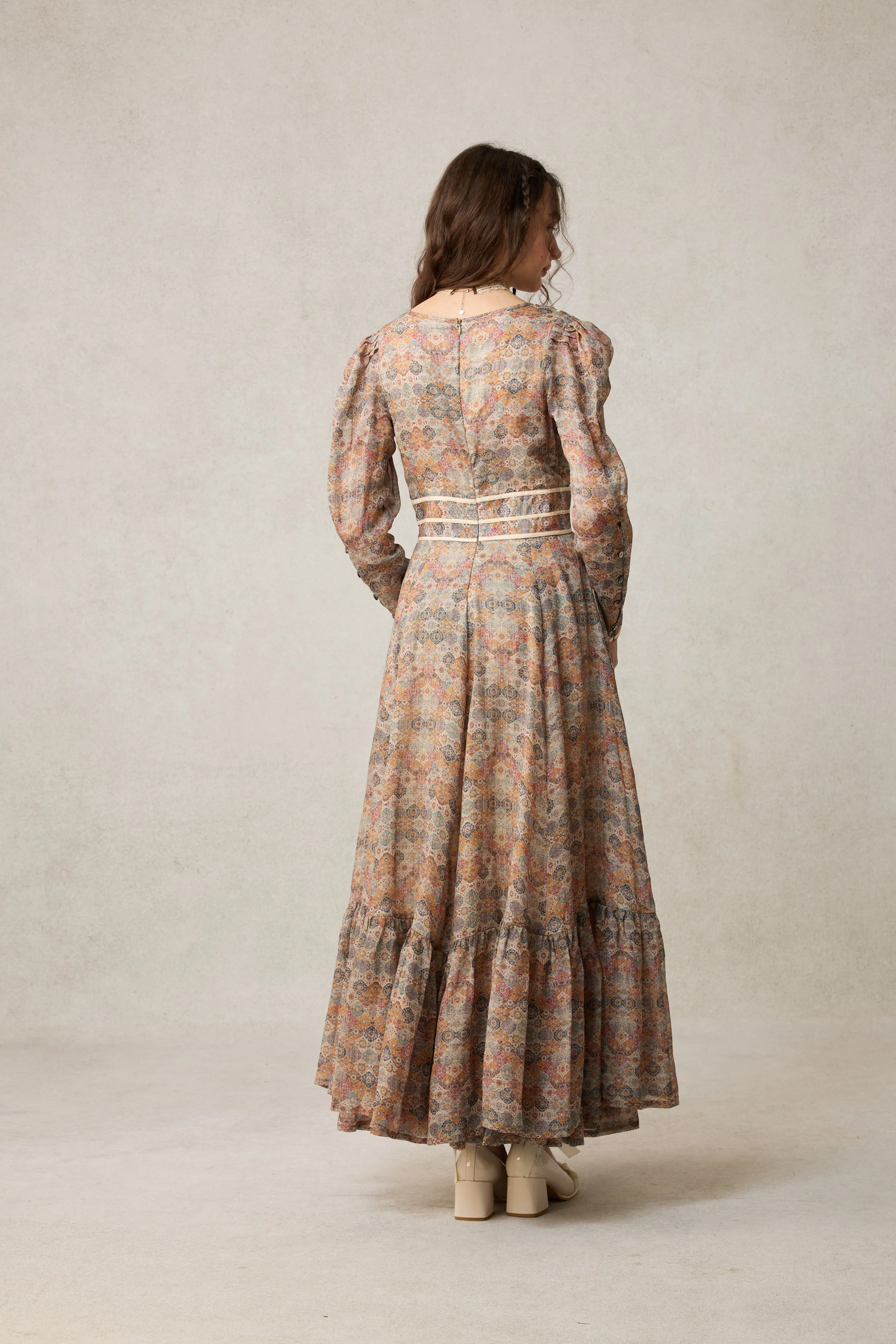 Chelse 19 |Longsleeved Linen Dress Gown - Image 33