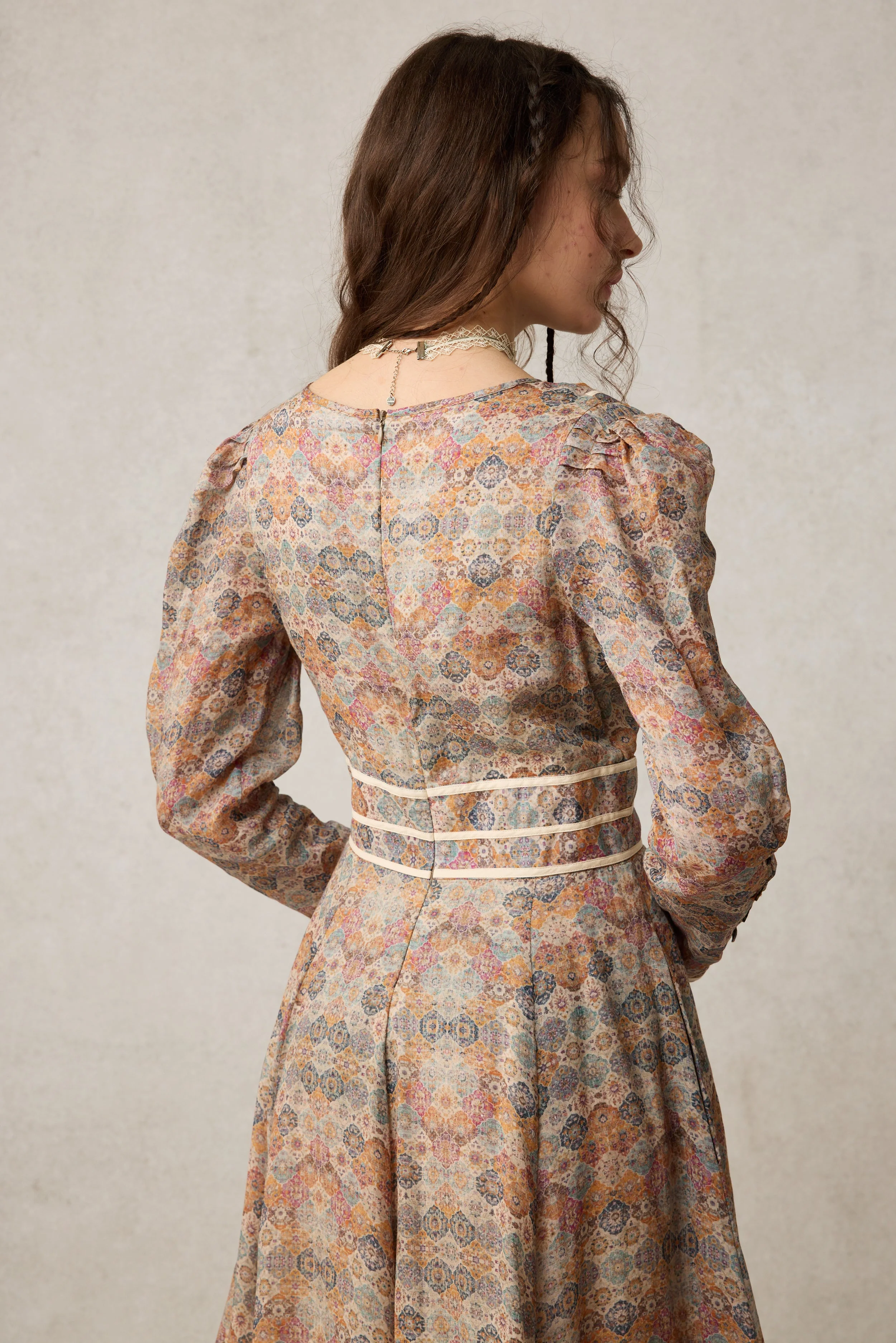 Chelse 19 |Longsleeved Linen Dress Gown - Image 38